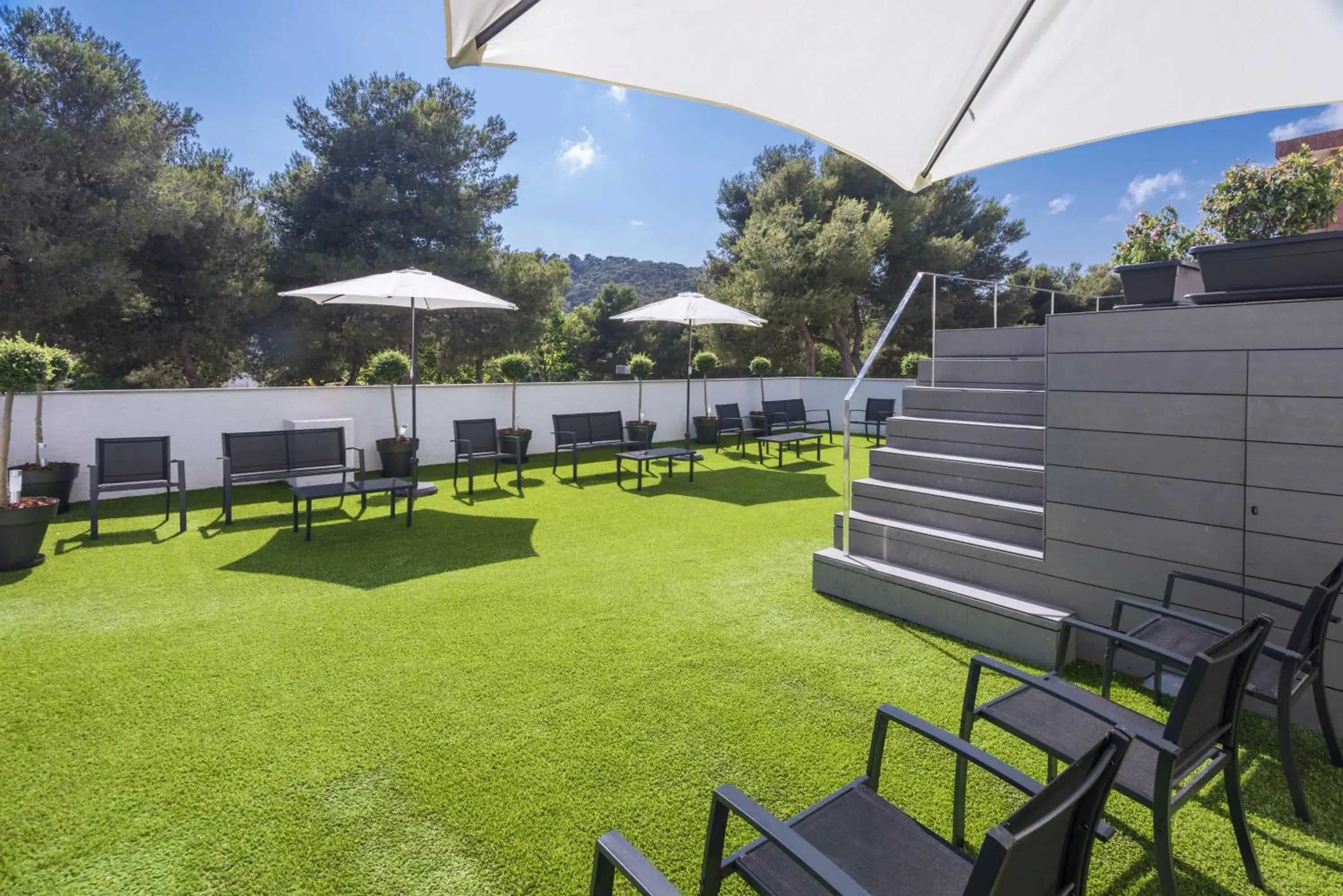 Swimming pool in GHT Sa Riera Swimming pool in GHT Sa Riera