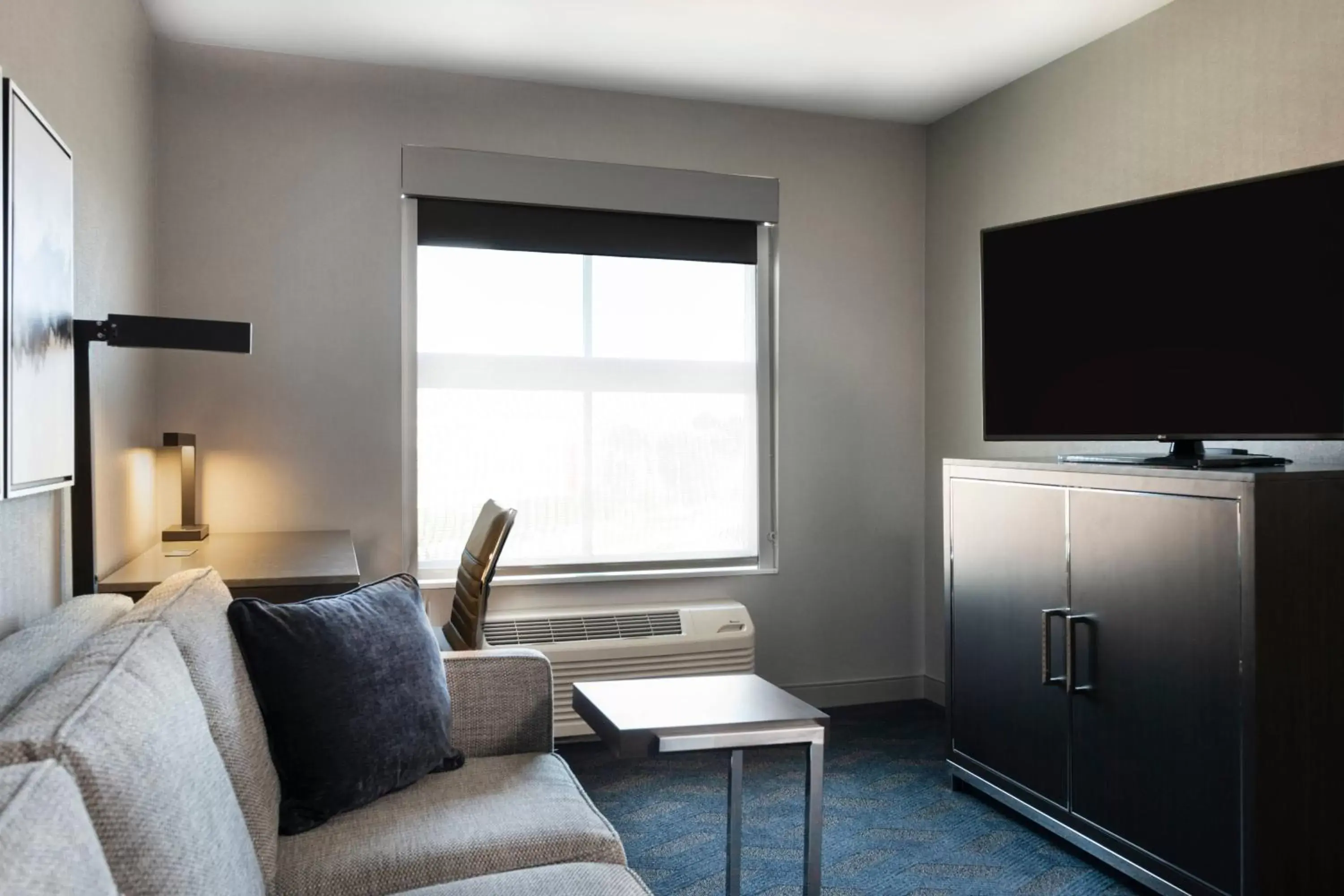 Living room, TV/Entertainment Center in Residence Inn by Marriott Boston Logan Airport/Chelsea