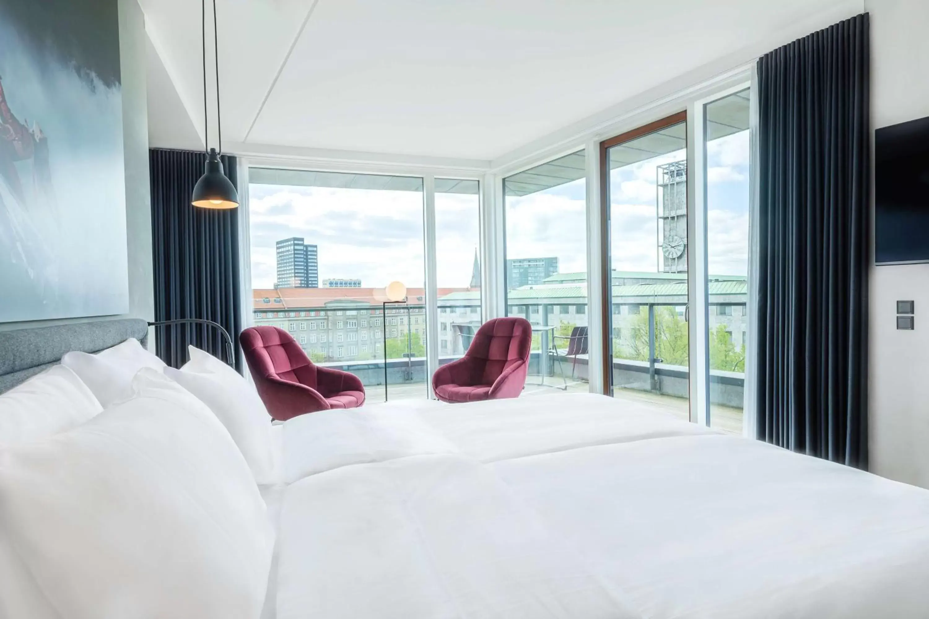 View (from property/room), Bed in Radisson RED Aarhus