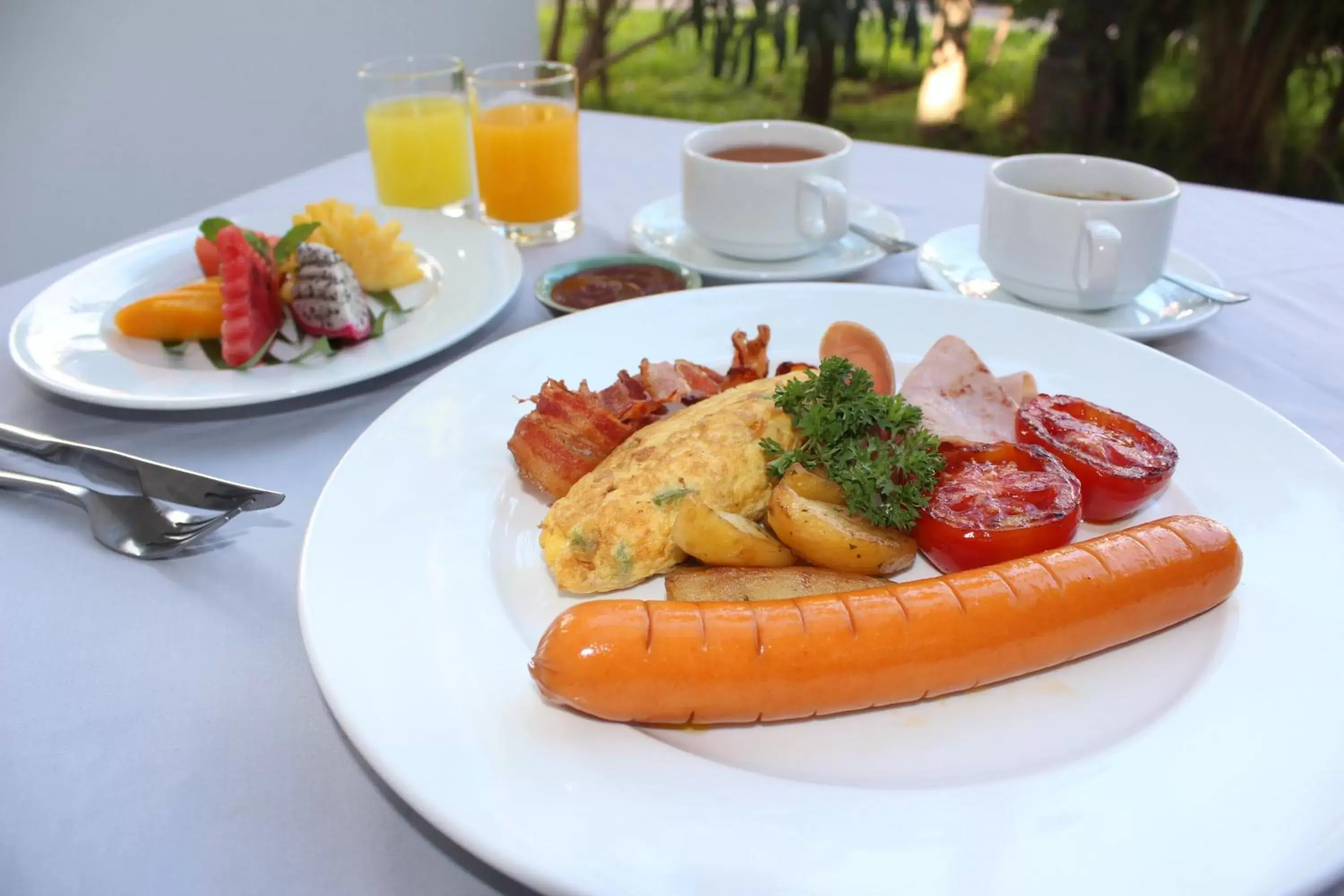 American breakfast in Tanei Angkor Resort and Spa