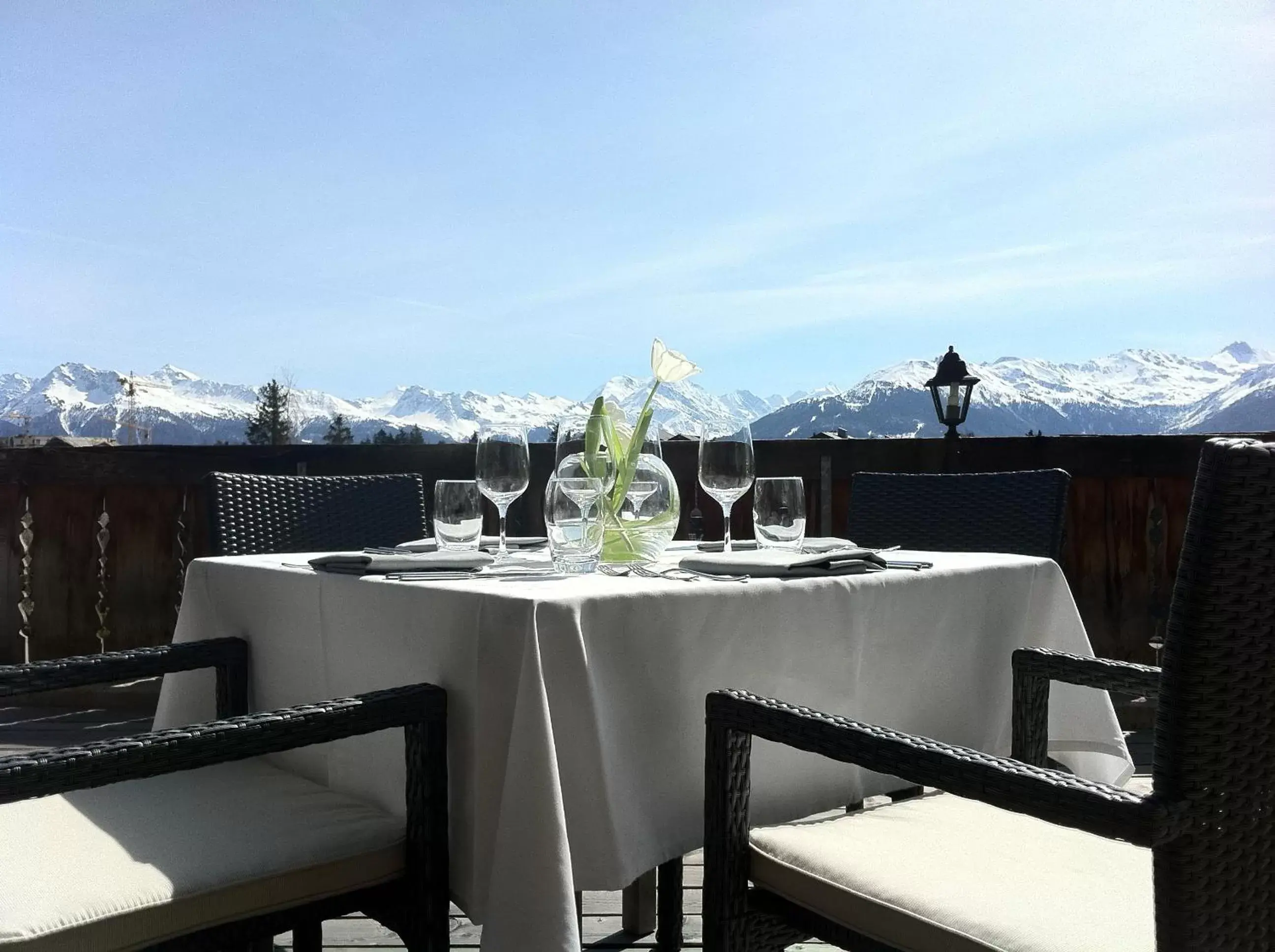 Balcony/Terrace in Hostellerie du Pas de l'Ours "Relais et Châteaux"