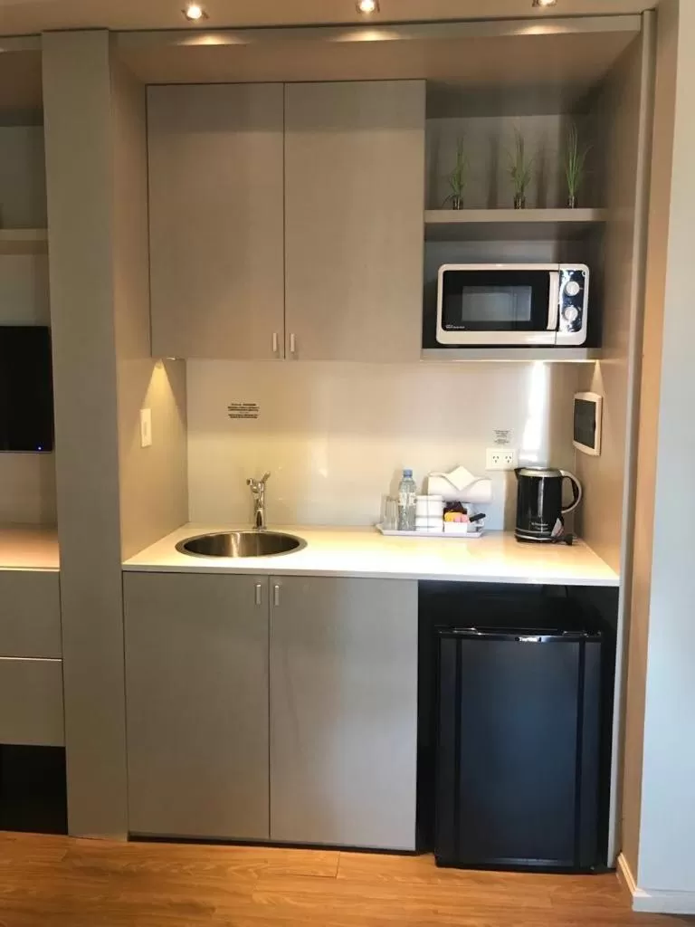 Kitchen or kitchenette in Bulnes Eco Suites