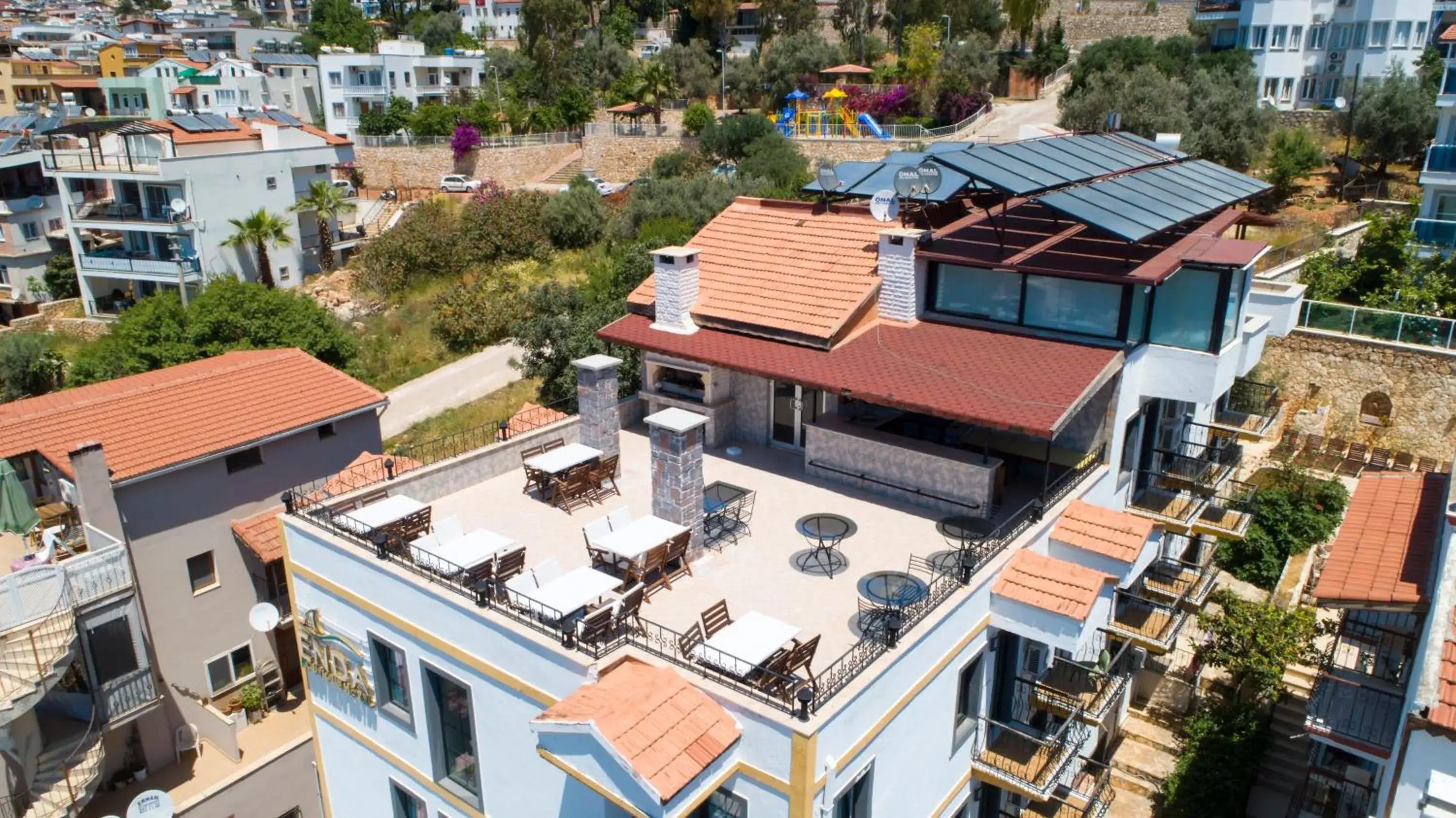 Balcony/Terrace, Bird's-eye View in Enda Boutique Hotel Kalkan