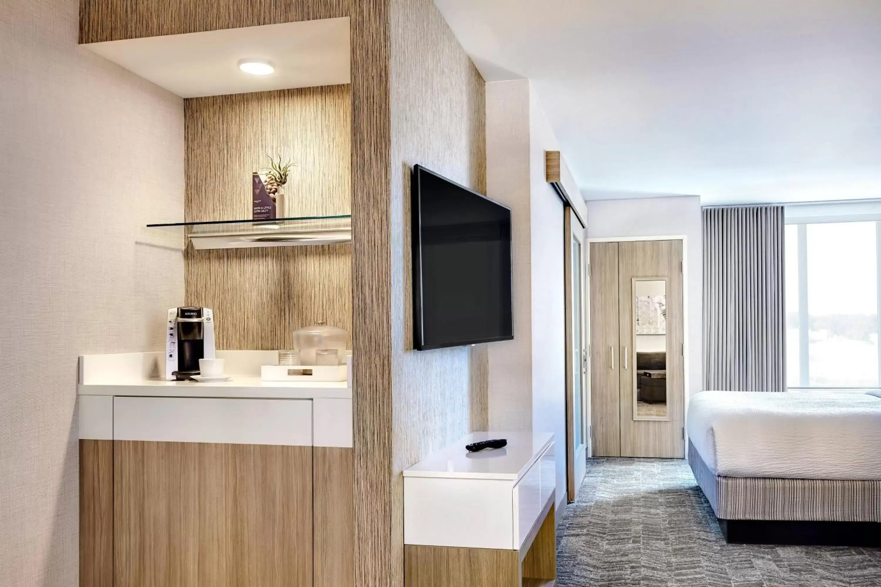 Bedroom, TV/Entertainment Center in SpringHill Suites by Marriott Cleveland Independence