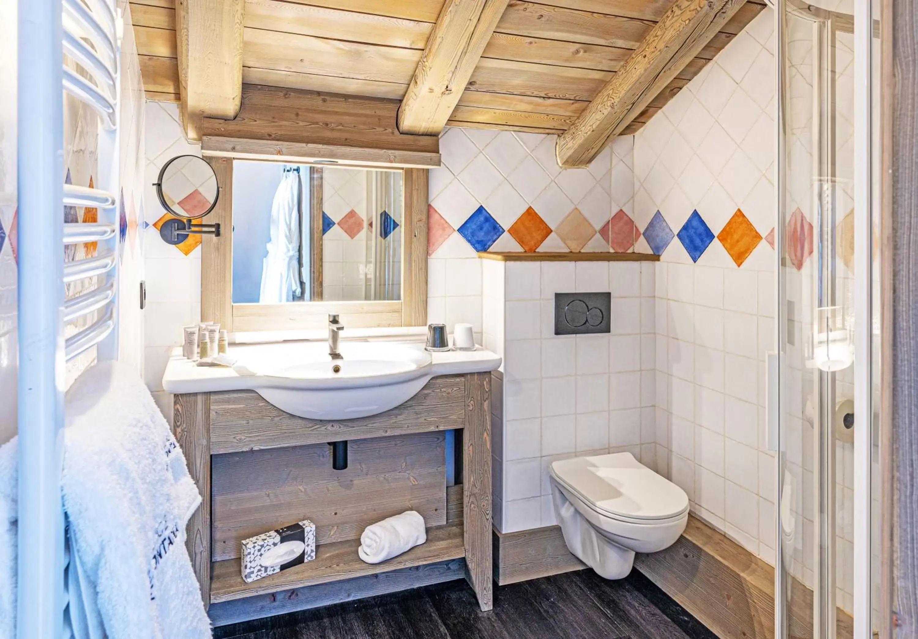 Shower, Bathroom in Hôtel L'Aigle du Montana by Les Etincelles