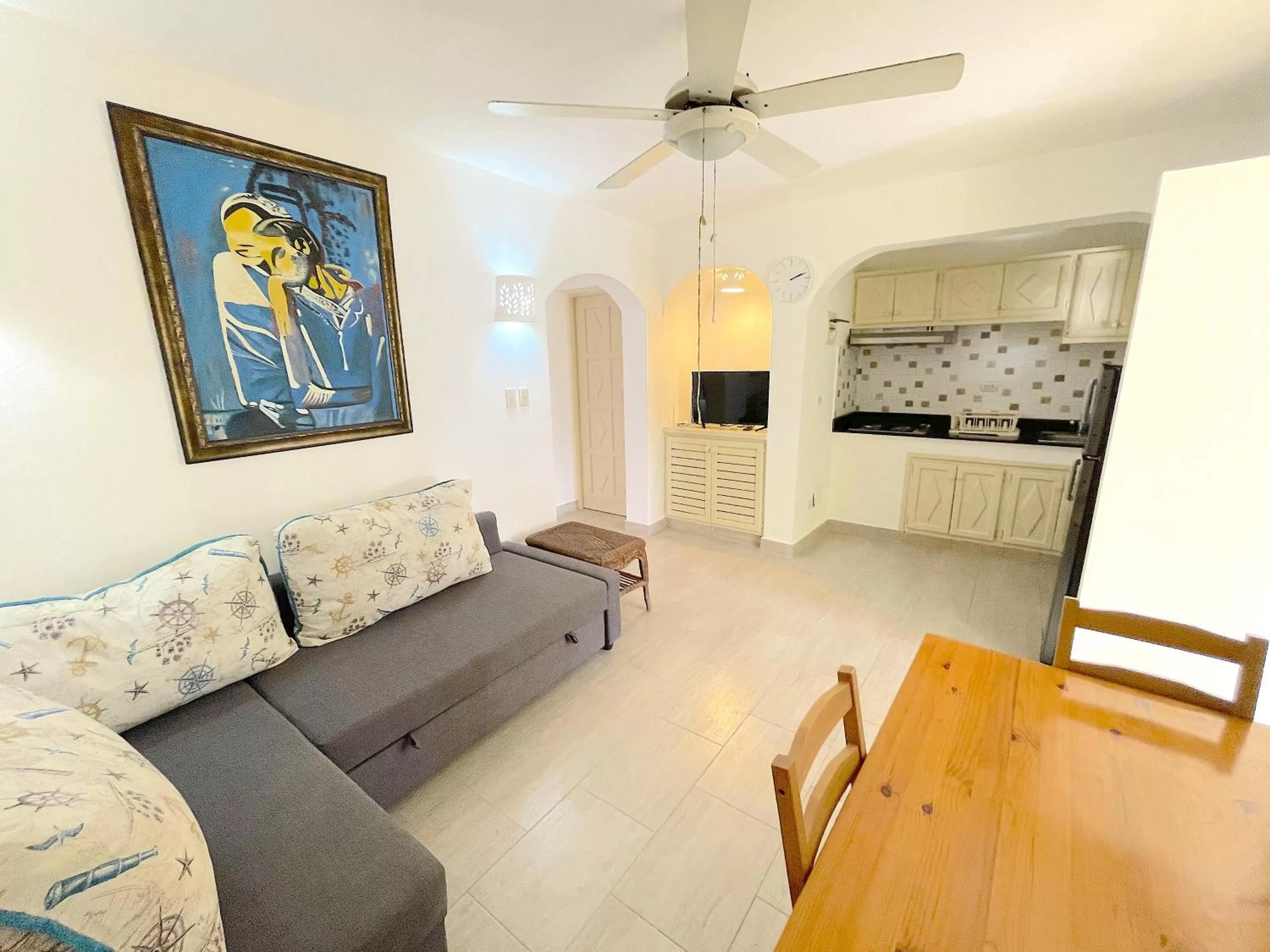 Kitchen or kitchenette, Seating Area in BEACH Condo-HOTEL with VILLAS & PRIVATE Apartments WIFI BBQ Beach CLUB & SPA