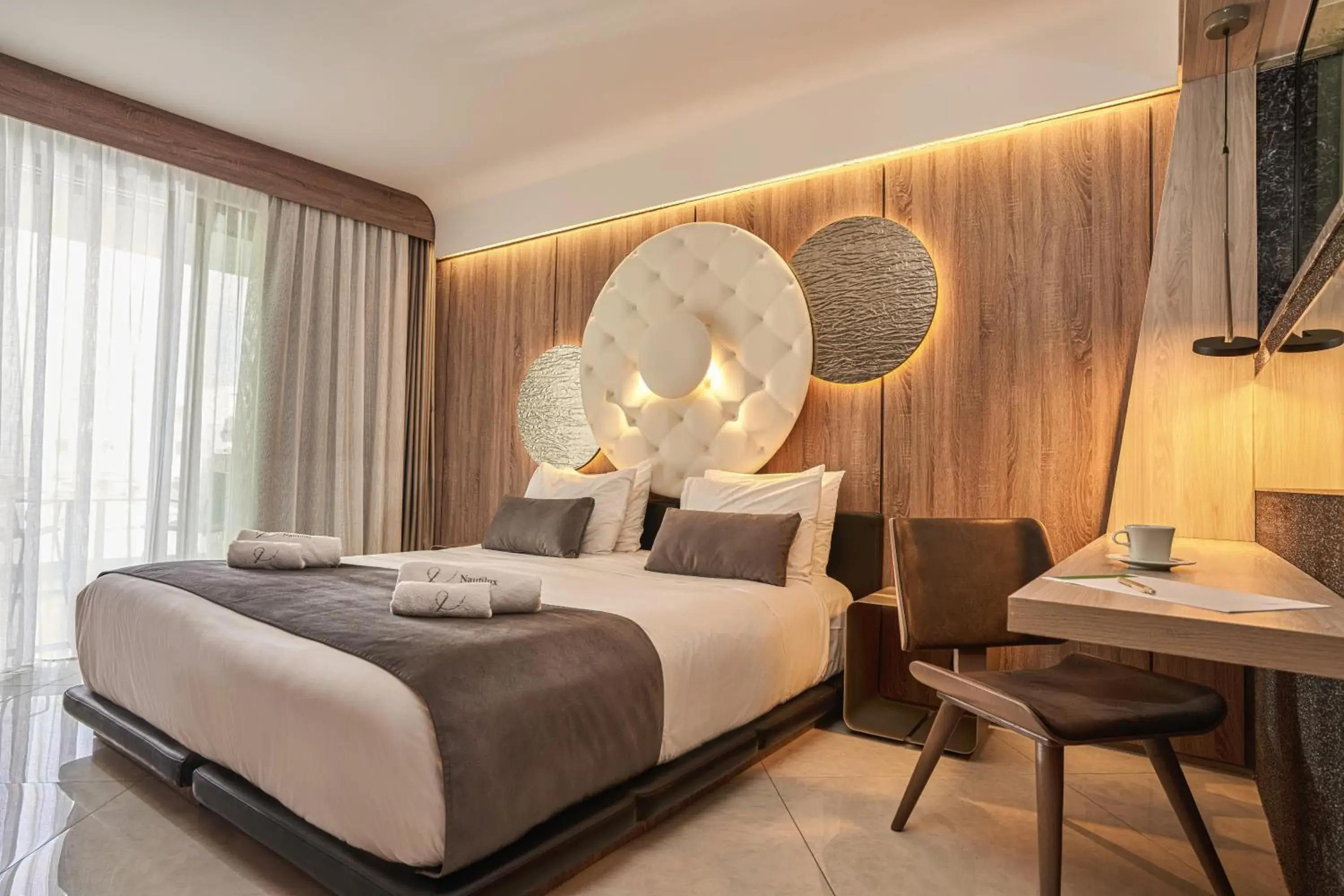 Bedroom, Bed in Nautilux Rethymno by Mage Hotels