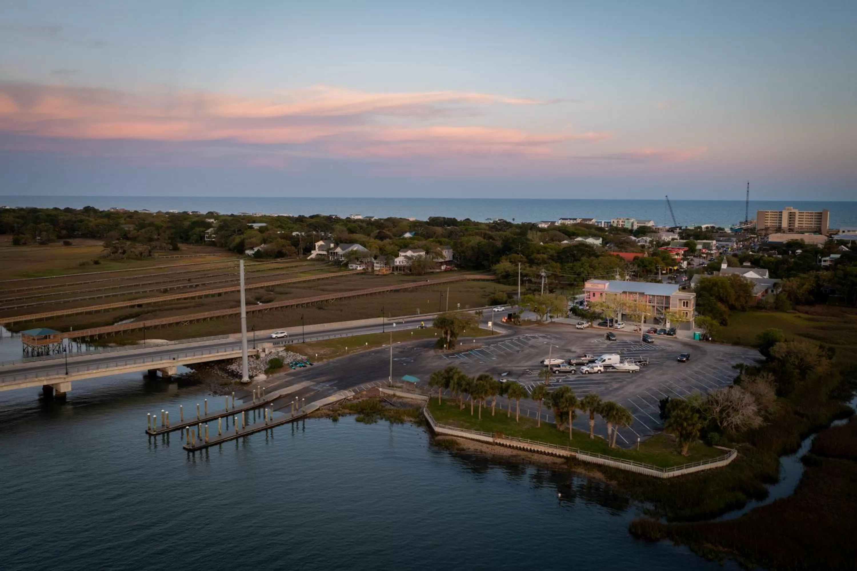Hotel Folly with Marsh and Sunset Views