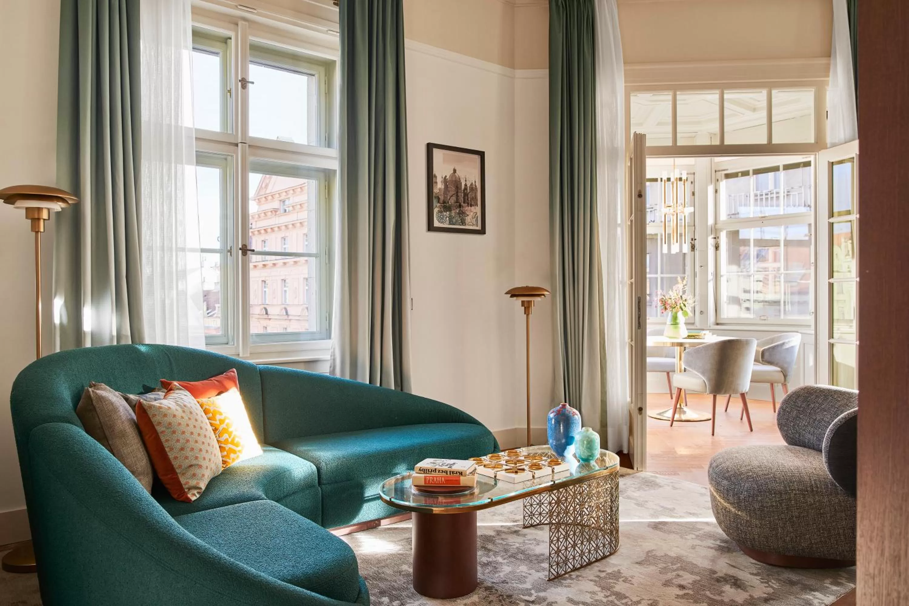 Living room in Andaz Prague, By Hyatt