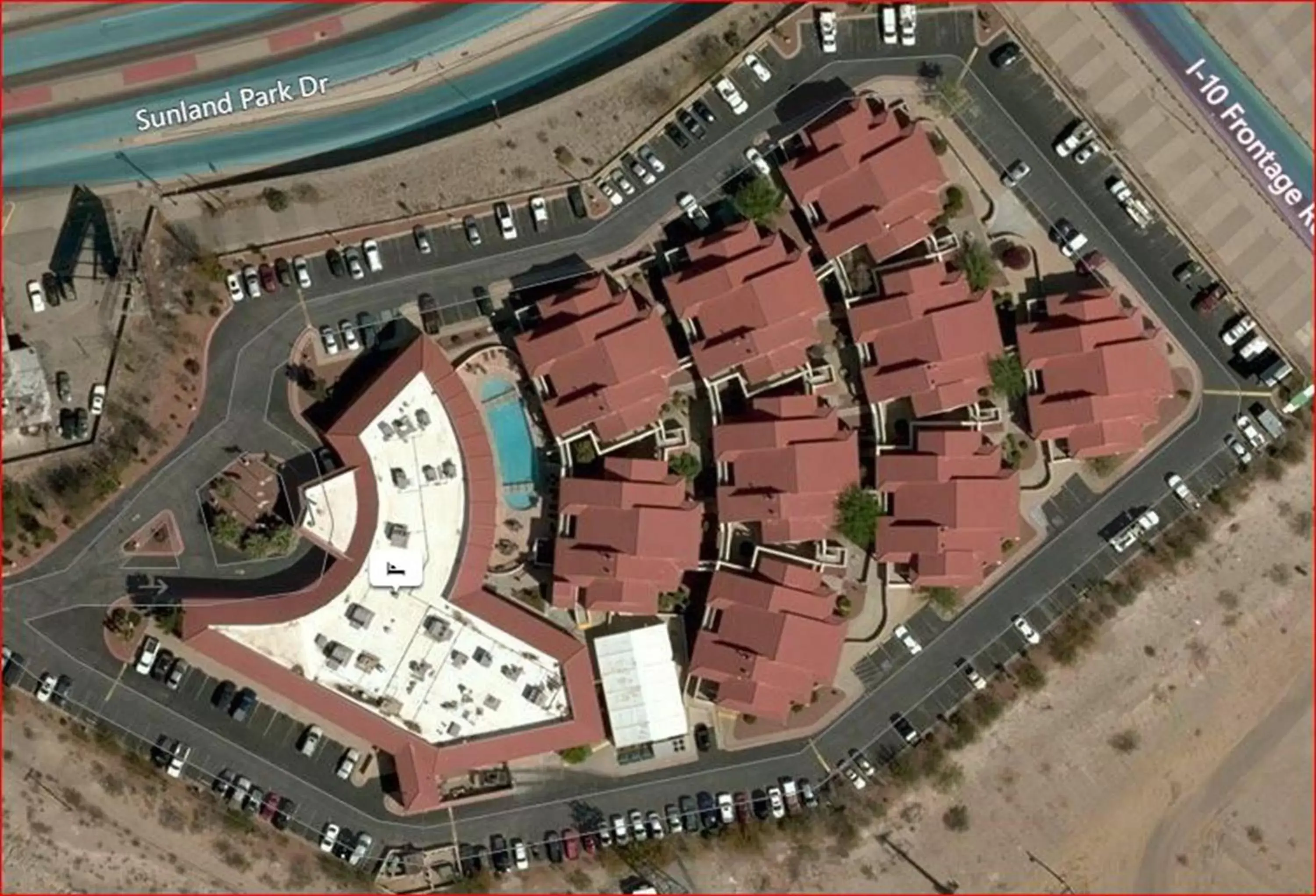 Property building, Bird's-eye View in Holiday Inn El Paso West – Sunland Park, an IHG Hotel