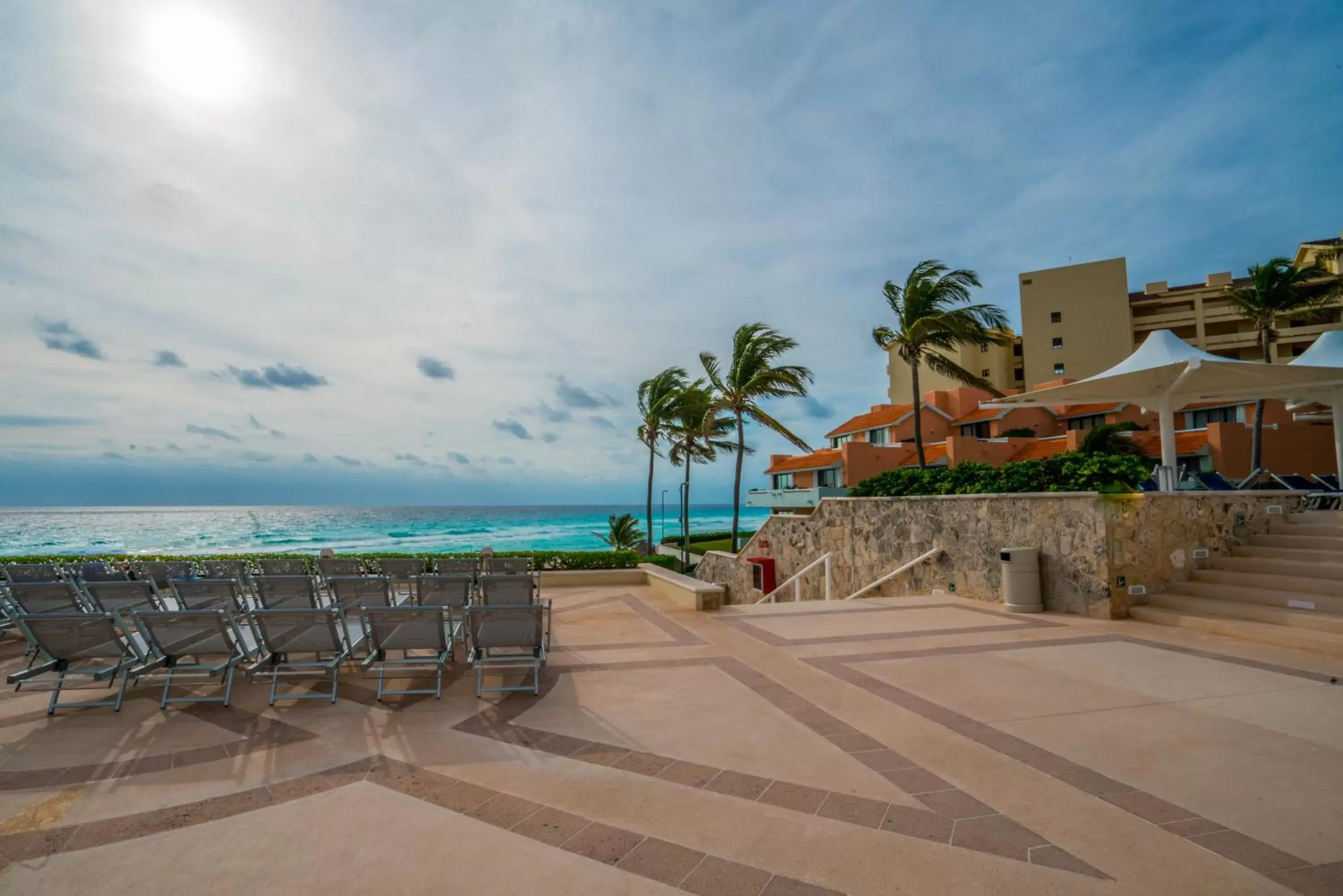 Patio, Swimming Pool in Wyndham Grand Cancun All Inclusive Resort & Villas