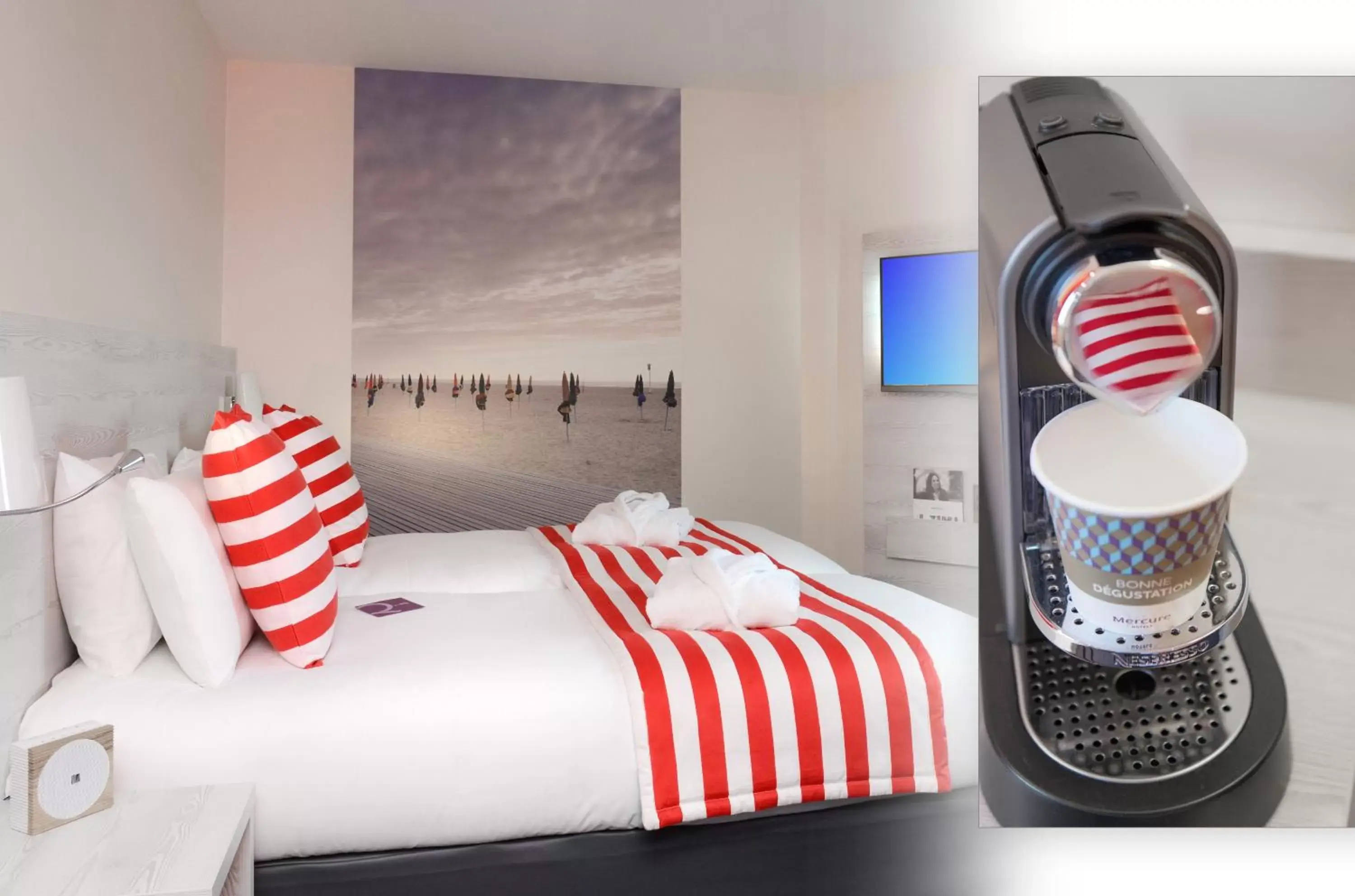 Bed in Mercure Trouville Sur Mer