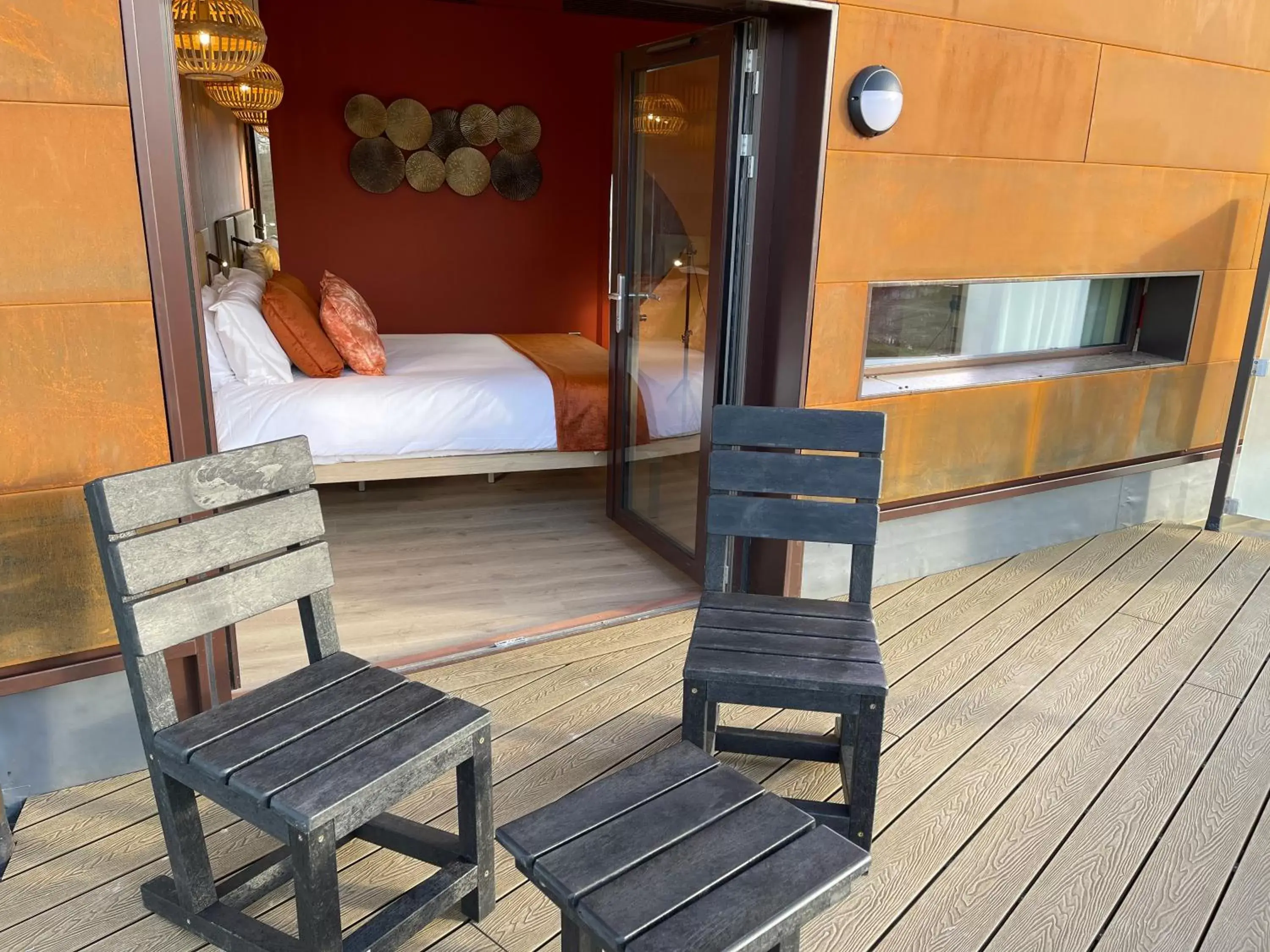 Balcony/Terrace in Hex Wildlife Hotel at Yorkshire Wildlife Park