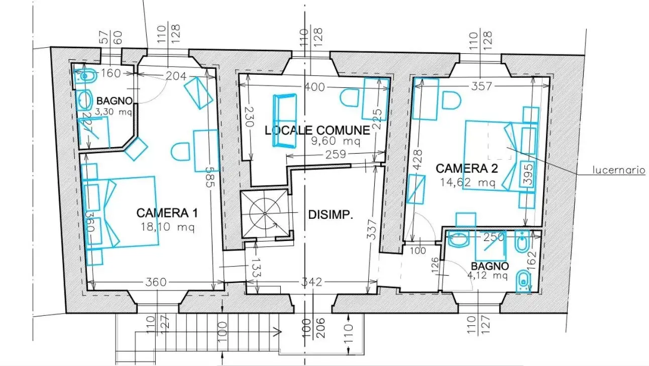 Floor Plan in B & B Via di Mezzo