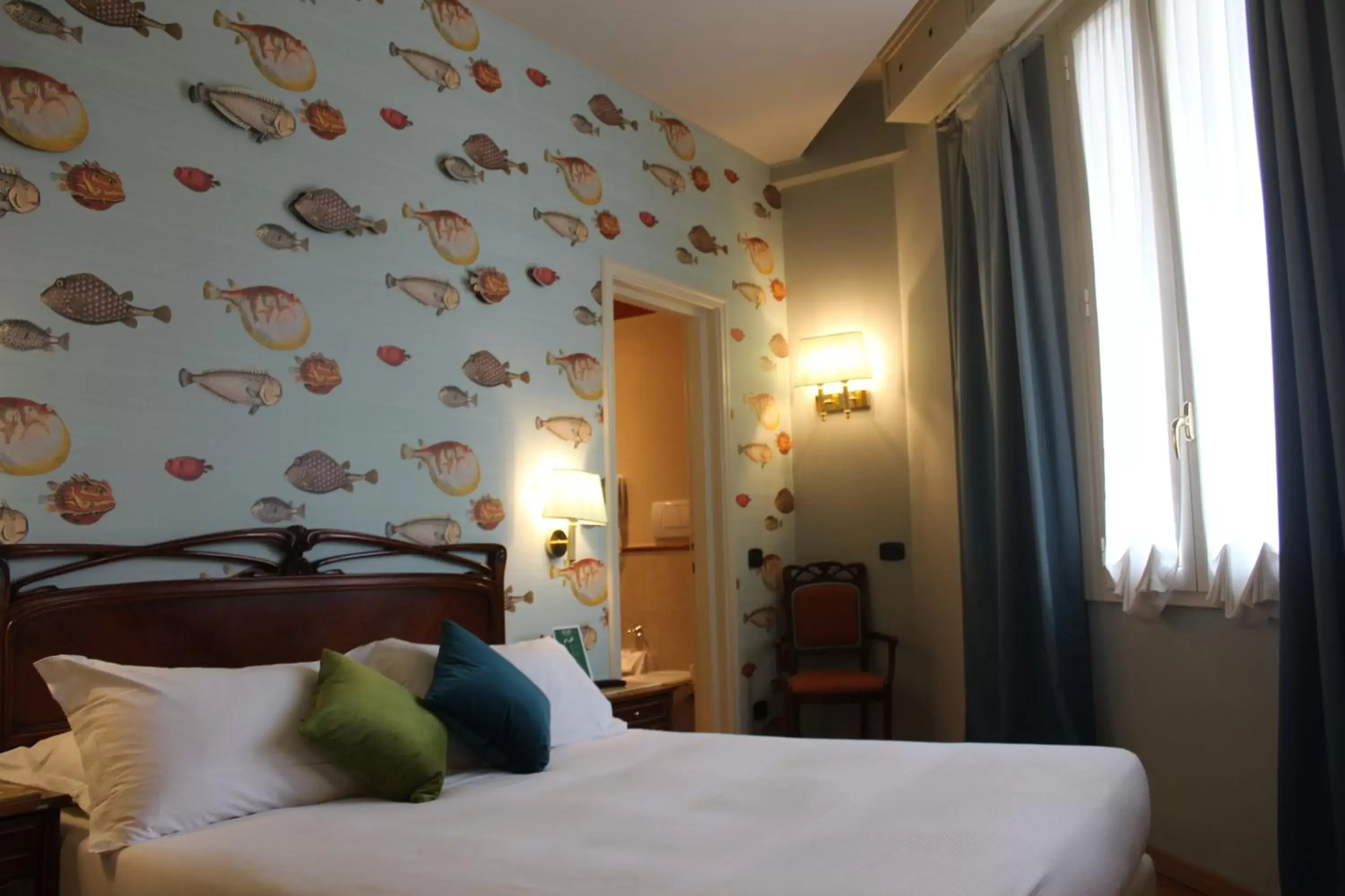Bed in Hotel Continental Genova