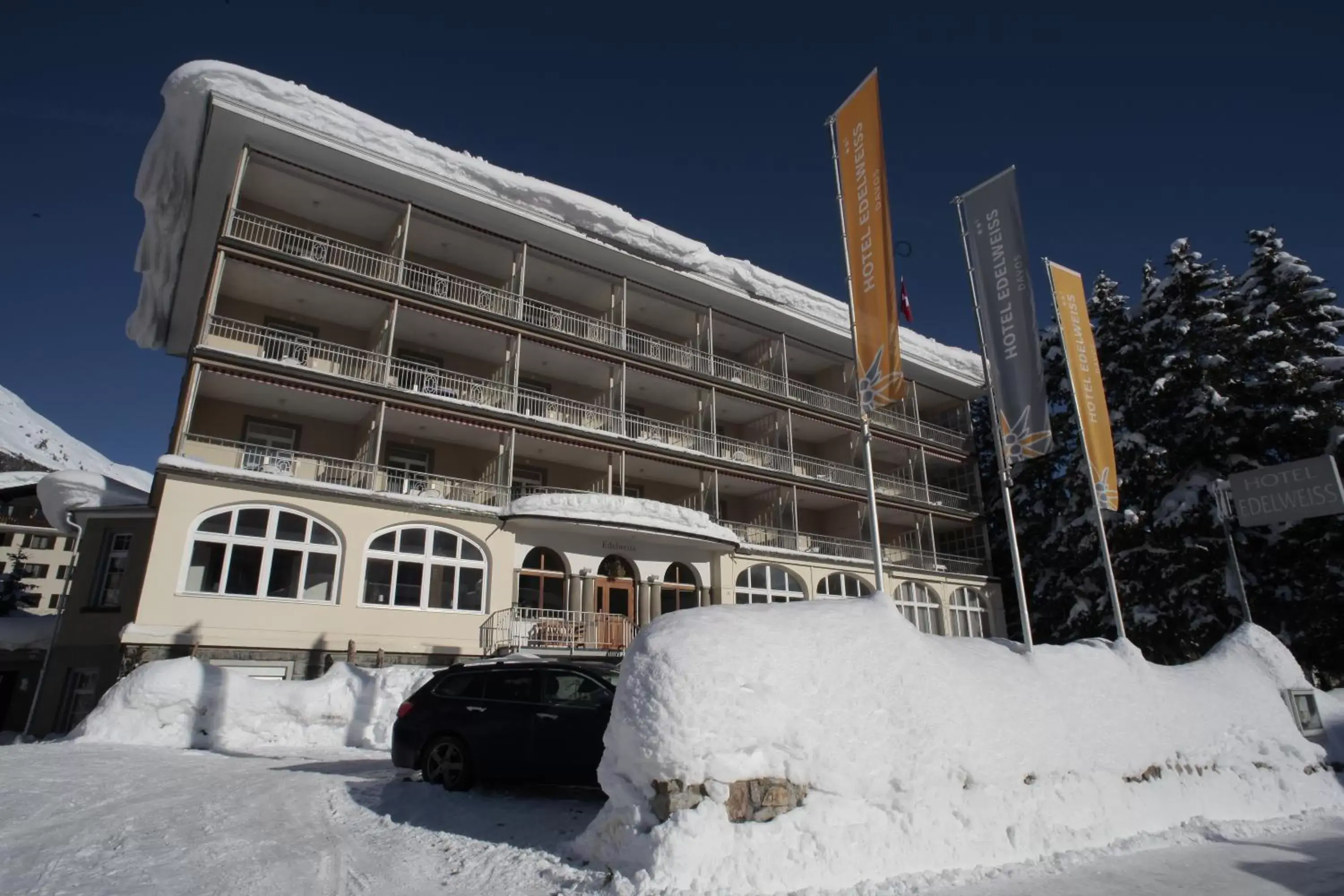 Property building, Winter in Hotel Edelweiss