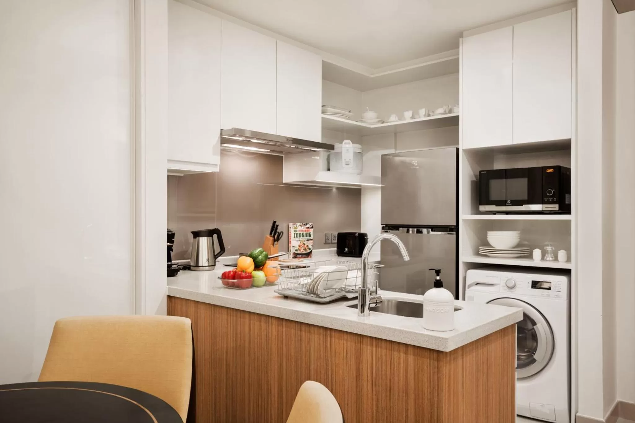 Kitchen or kitchenette in Oakwood Residence Saigon
