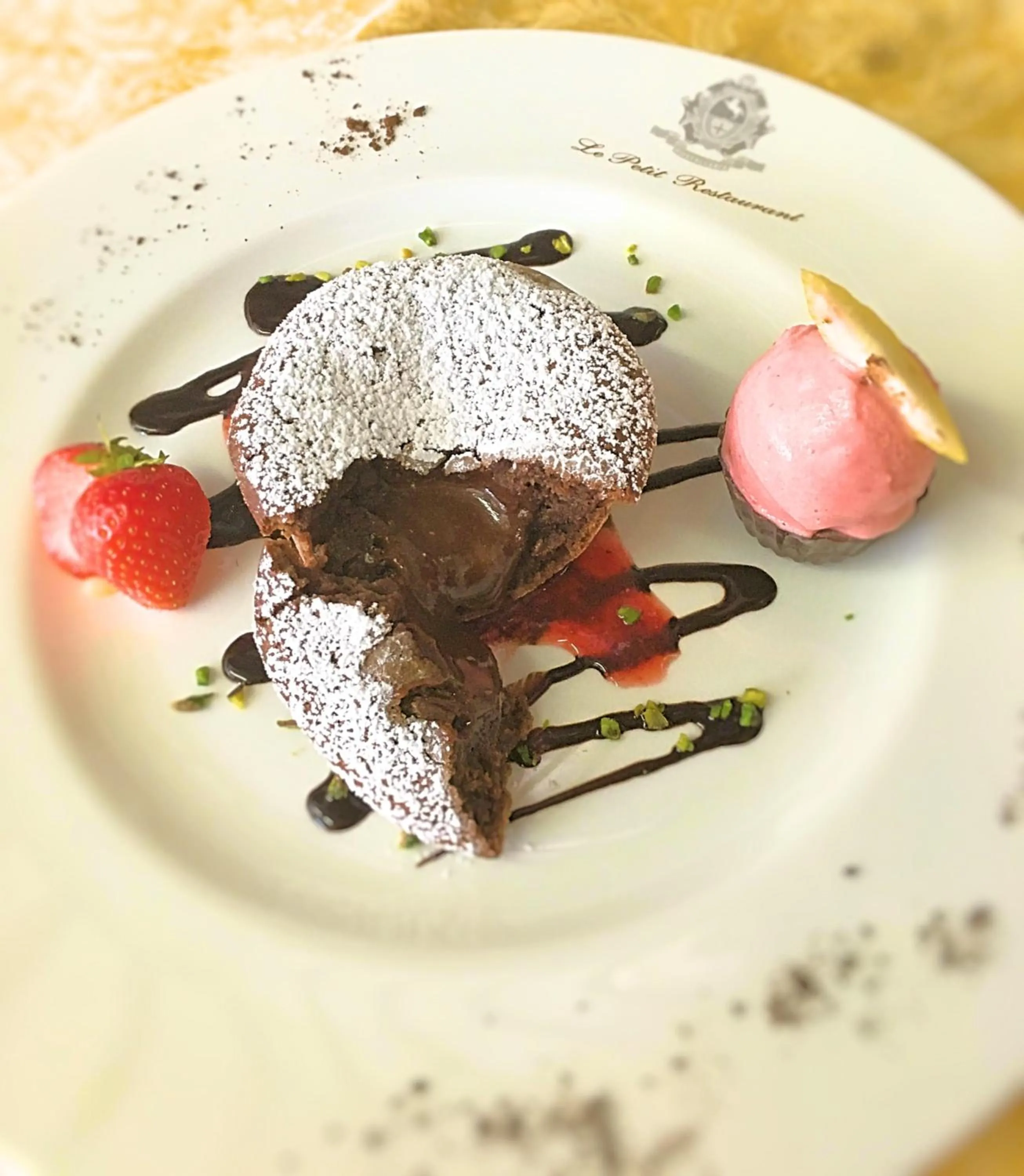 Food close-up in Hostellerie Du Cheval Blanc