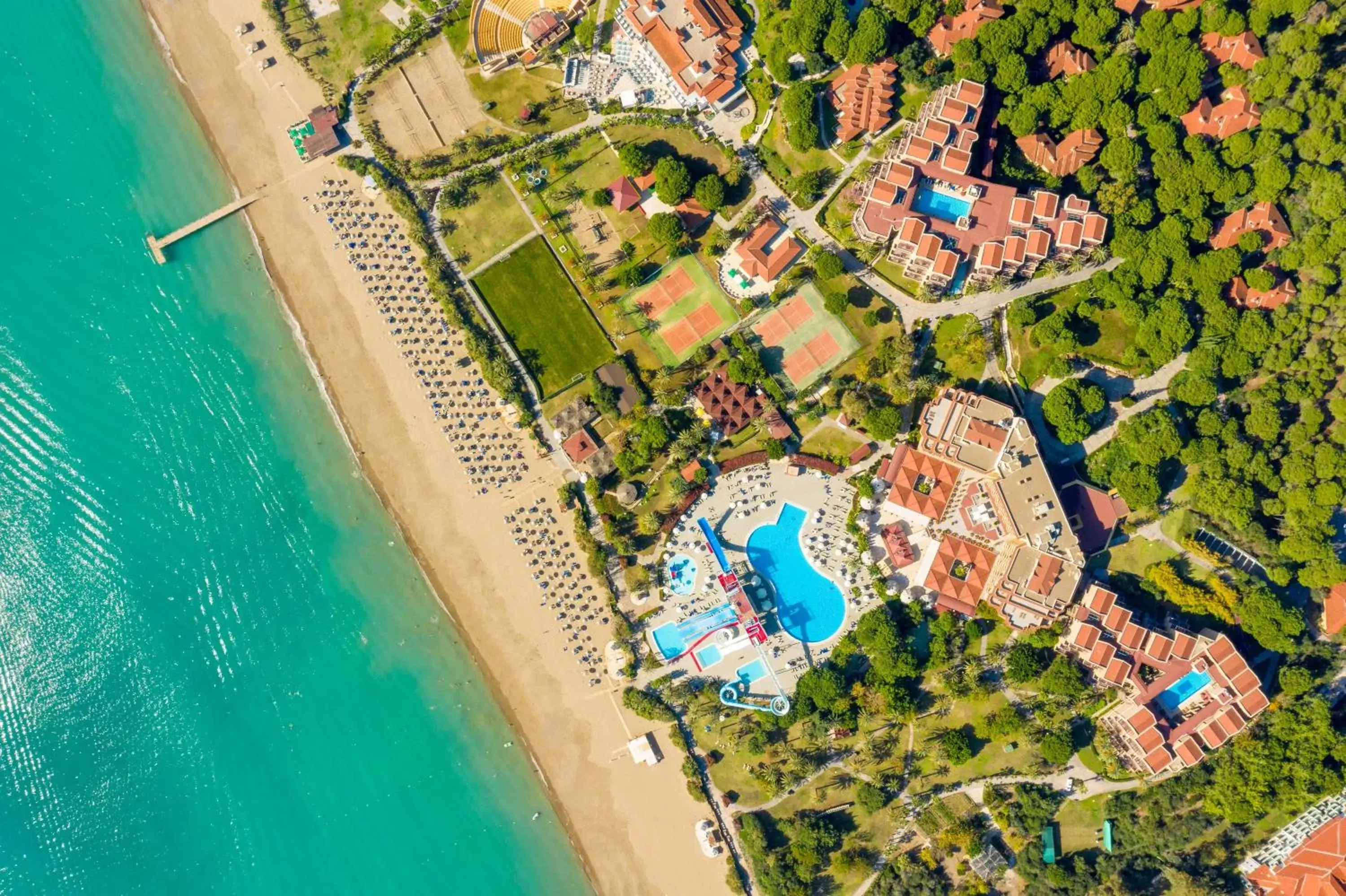 Beach, Bird's-eye View in Aquaworld Belek