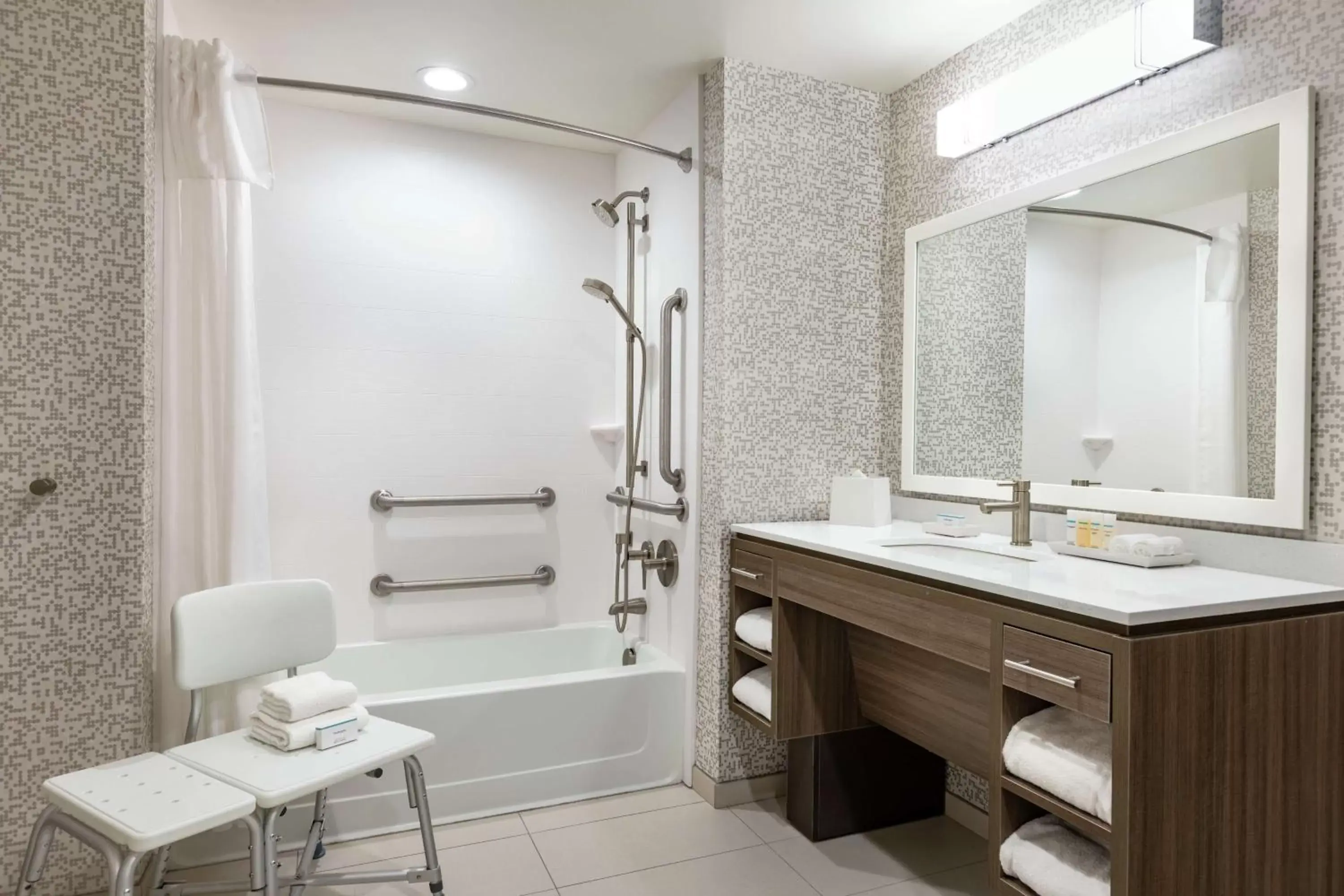 Bathroom in Home2 Suites by Hilton New Brunswick, NJ
