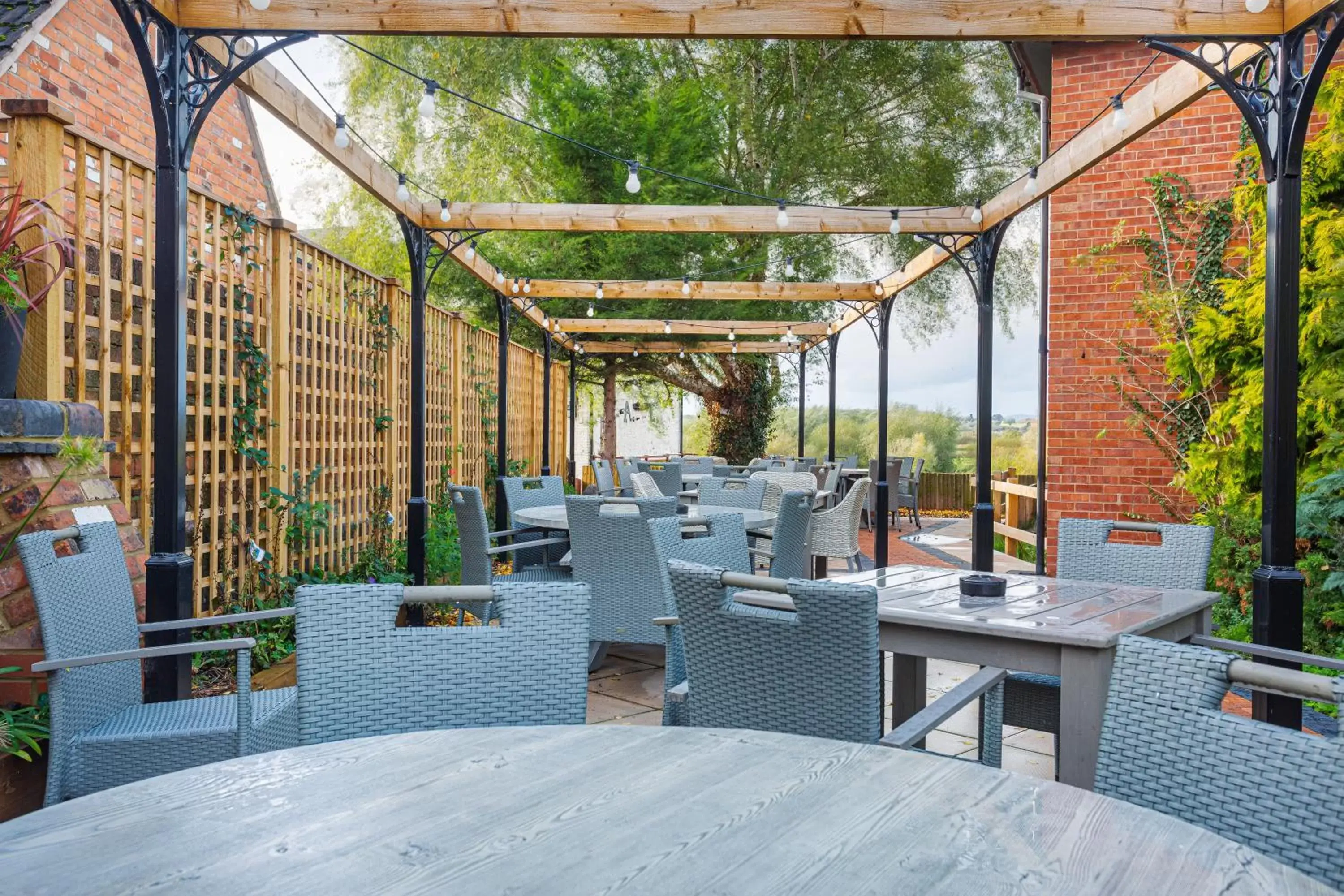 Balcony/Terrace, Restaurant/Places to Eat in The Tudor House Hotel, Tewkesbury, Gloucestershire