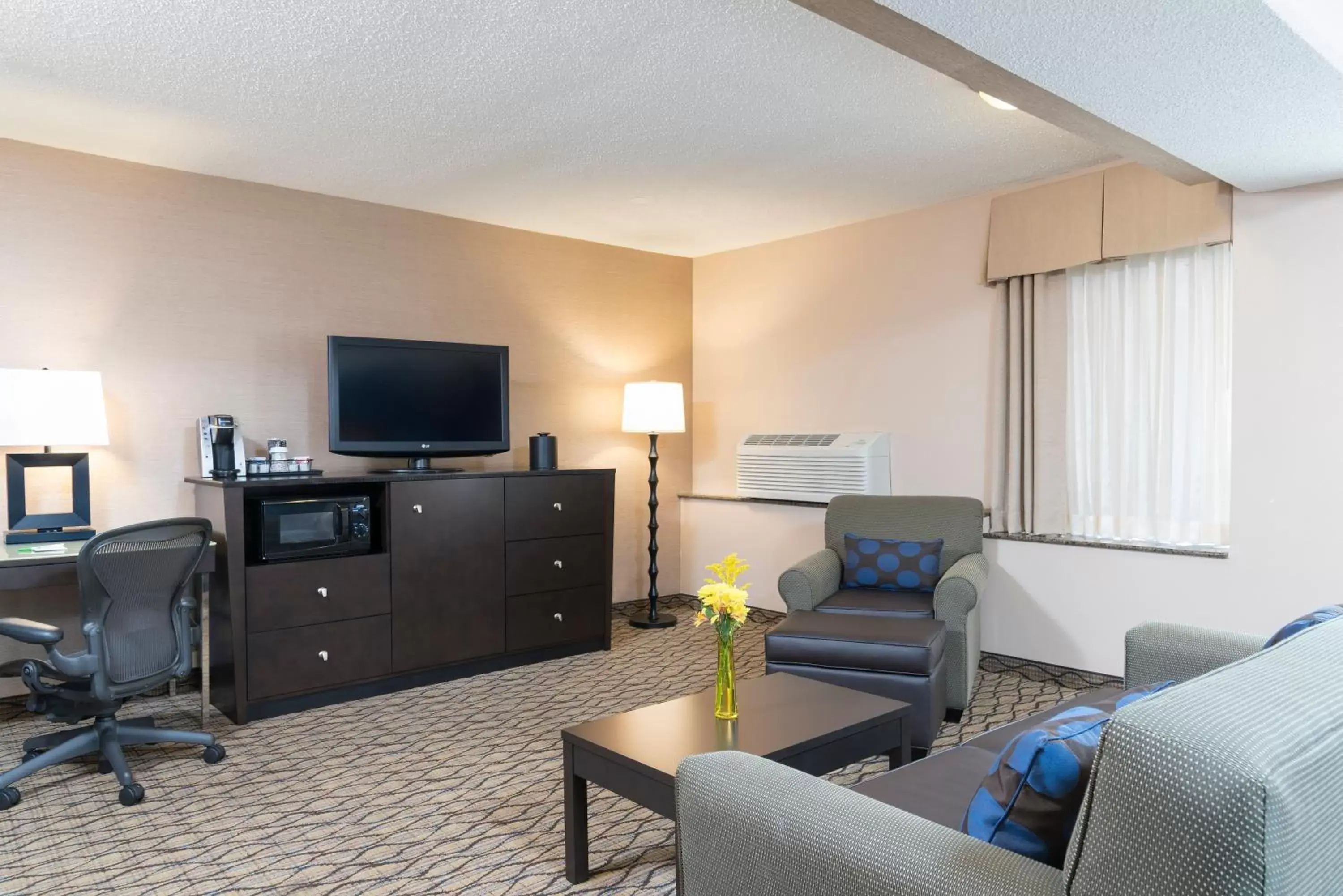 Bedroom, TV/Entertainment Center in Holiday Inn Chicago - Elk Grove, an IHG Hotel