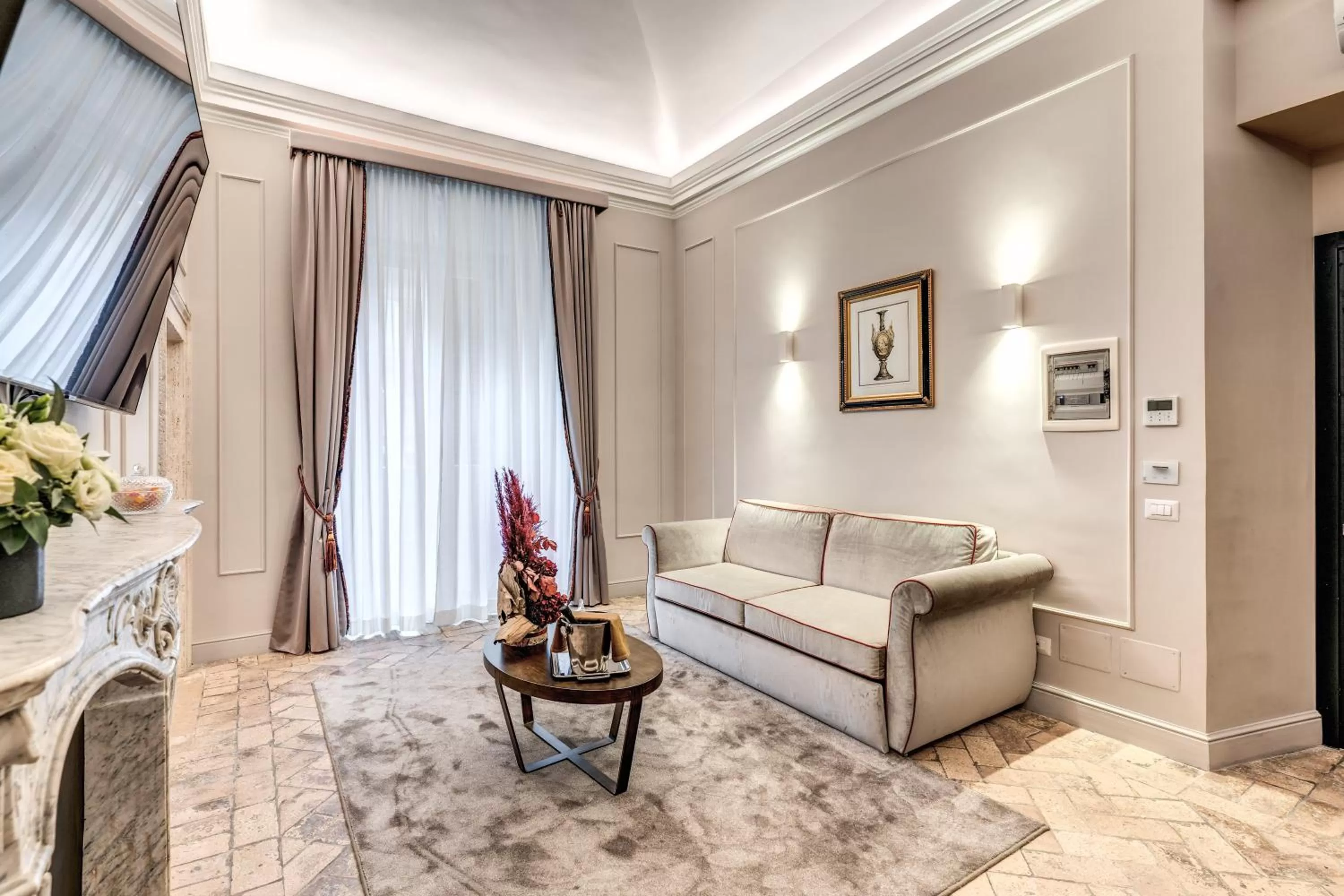 Seating area in Eitch Borromini Palazzo Pamphilj