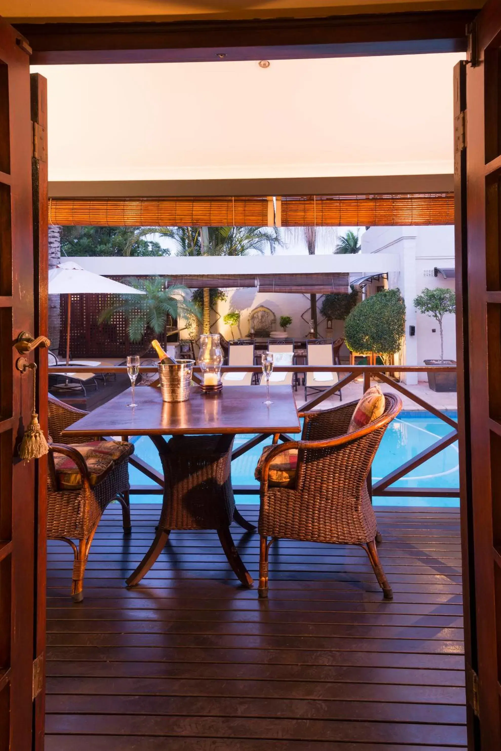 Patio in Five Burnham Guest House