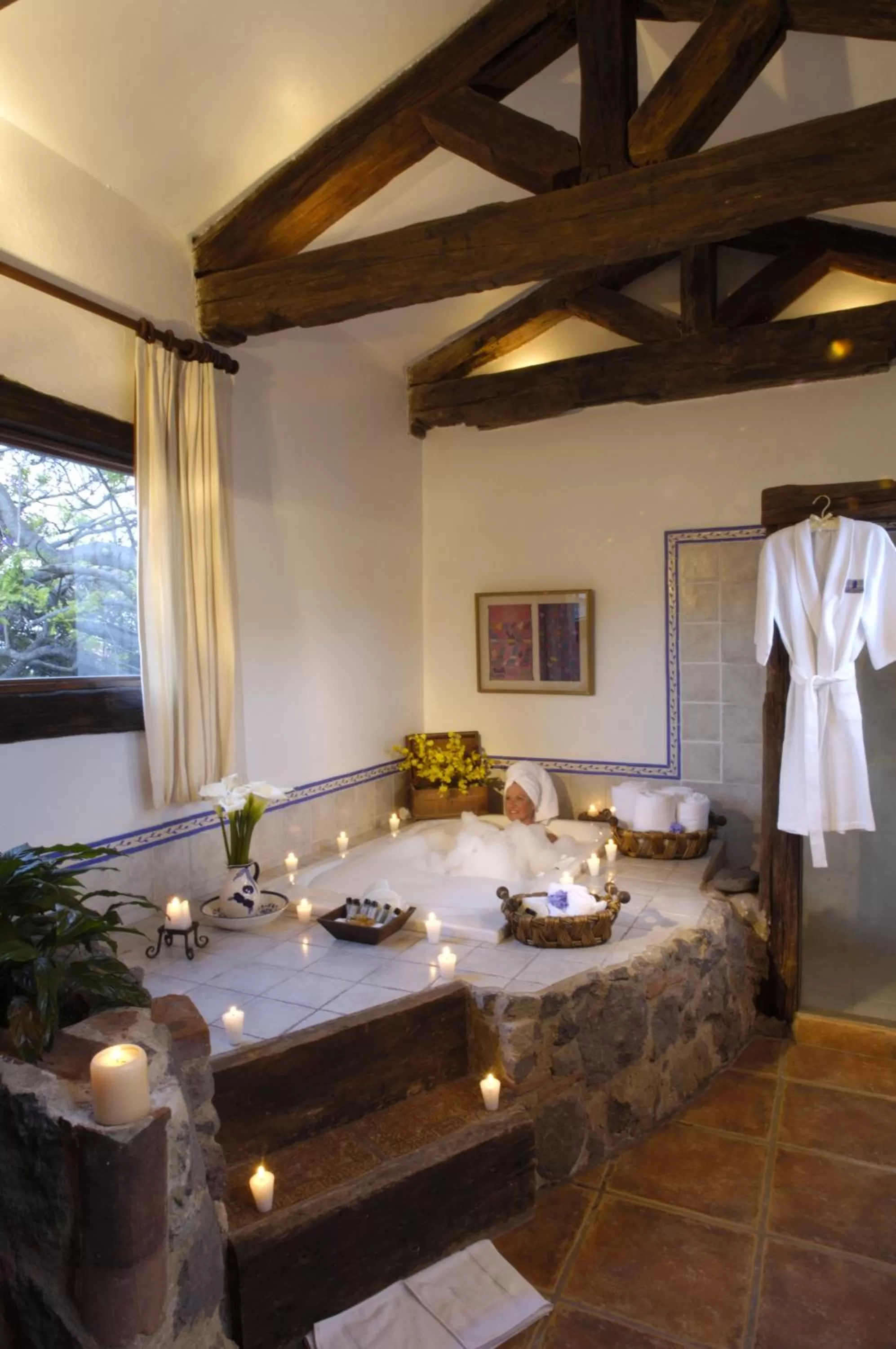 Bathroom, Bed in Casa Encantada by Porta Hotels