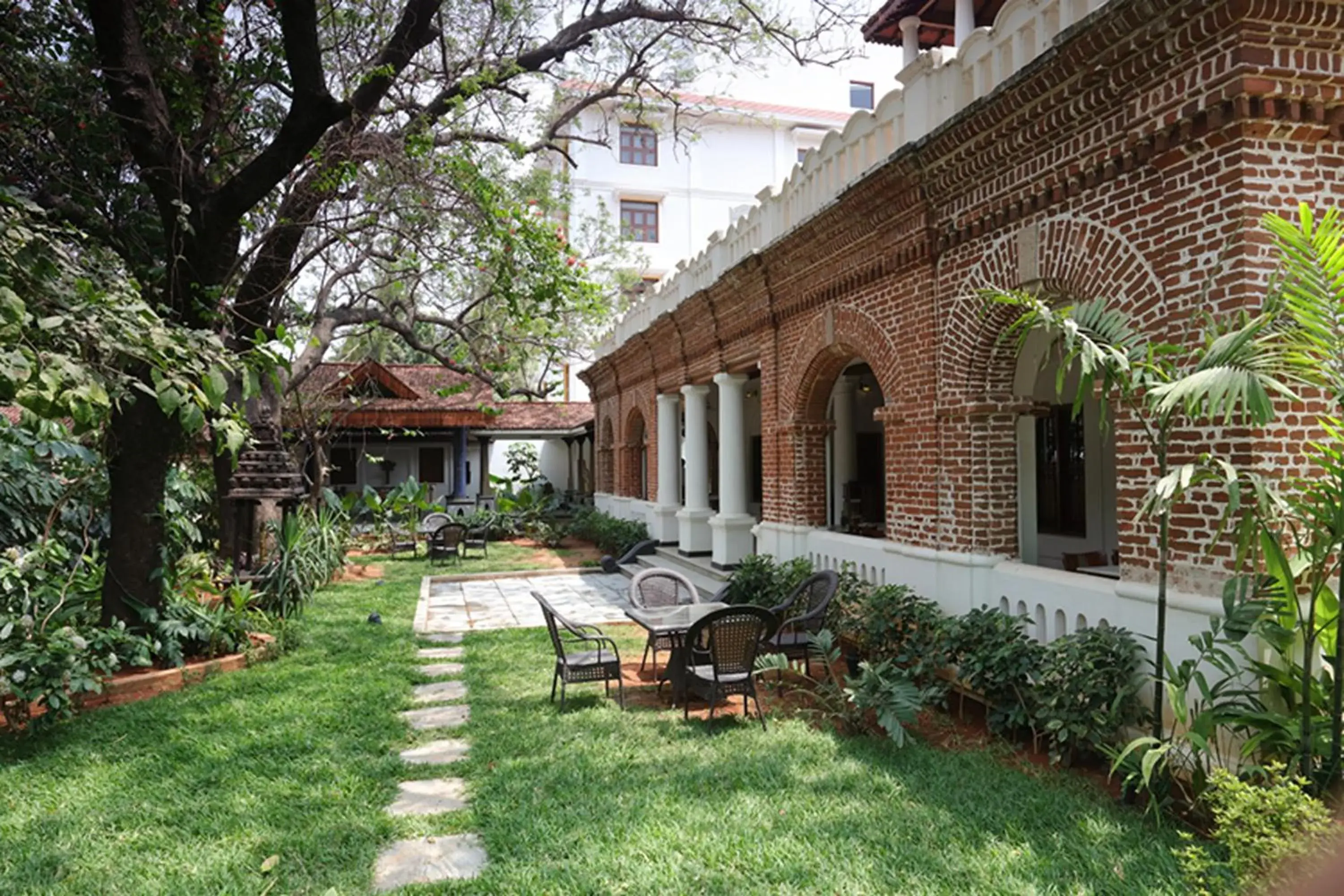 Garden view, Property Building in Svatma Heritage Hotel