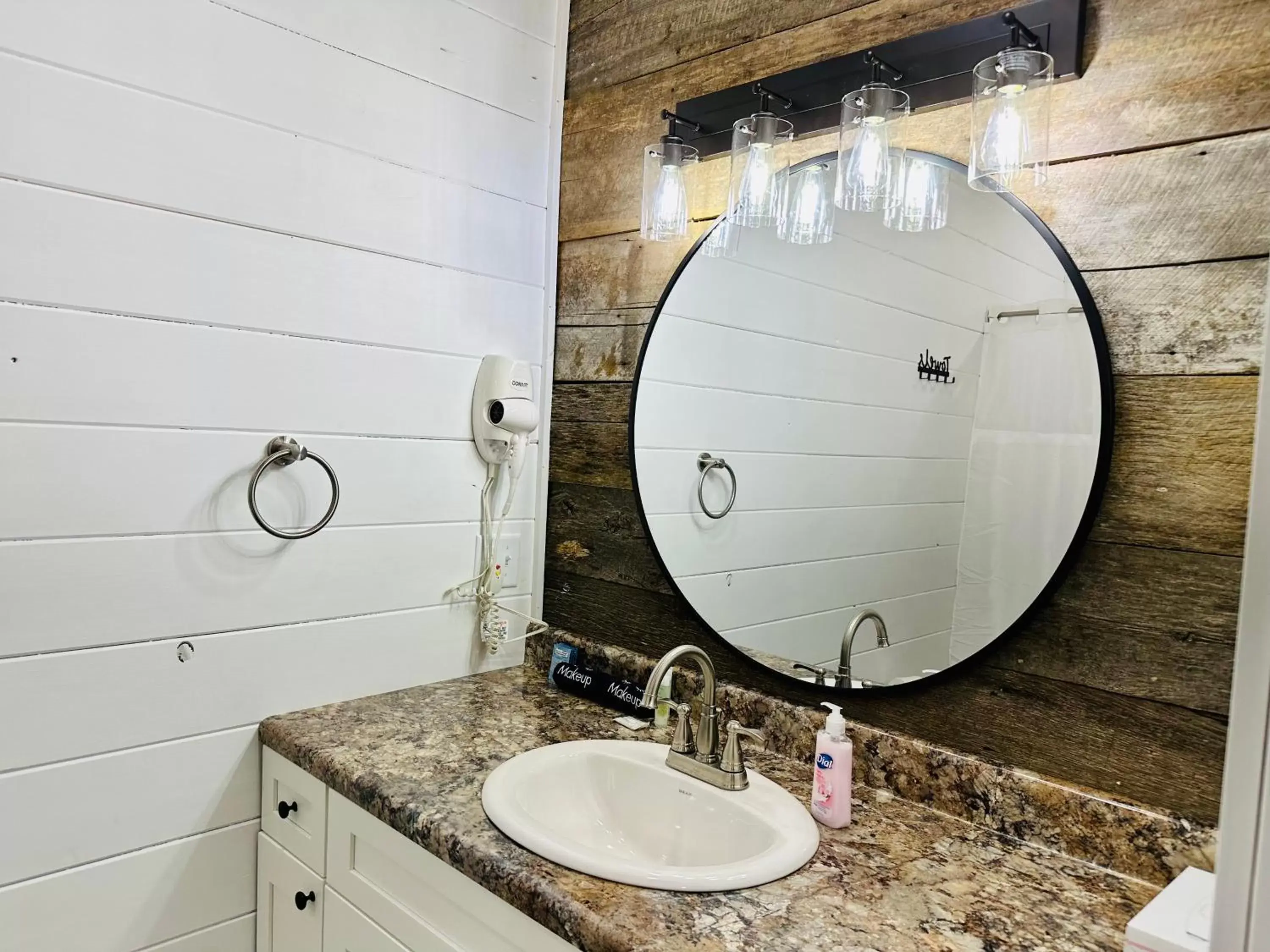 Bathroom in Knotty Squirrel Cabins