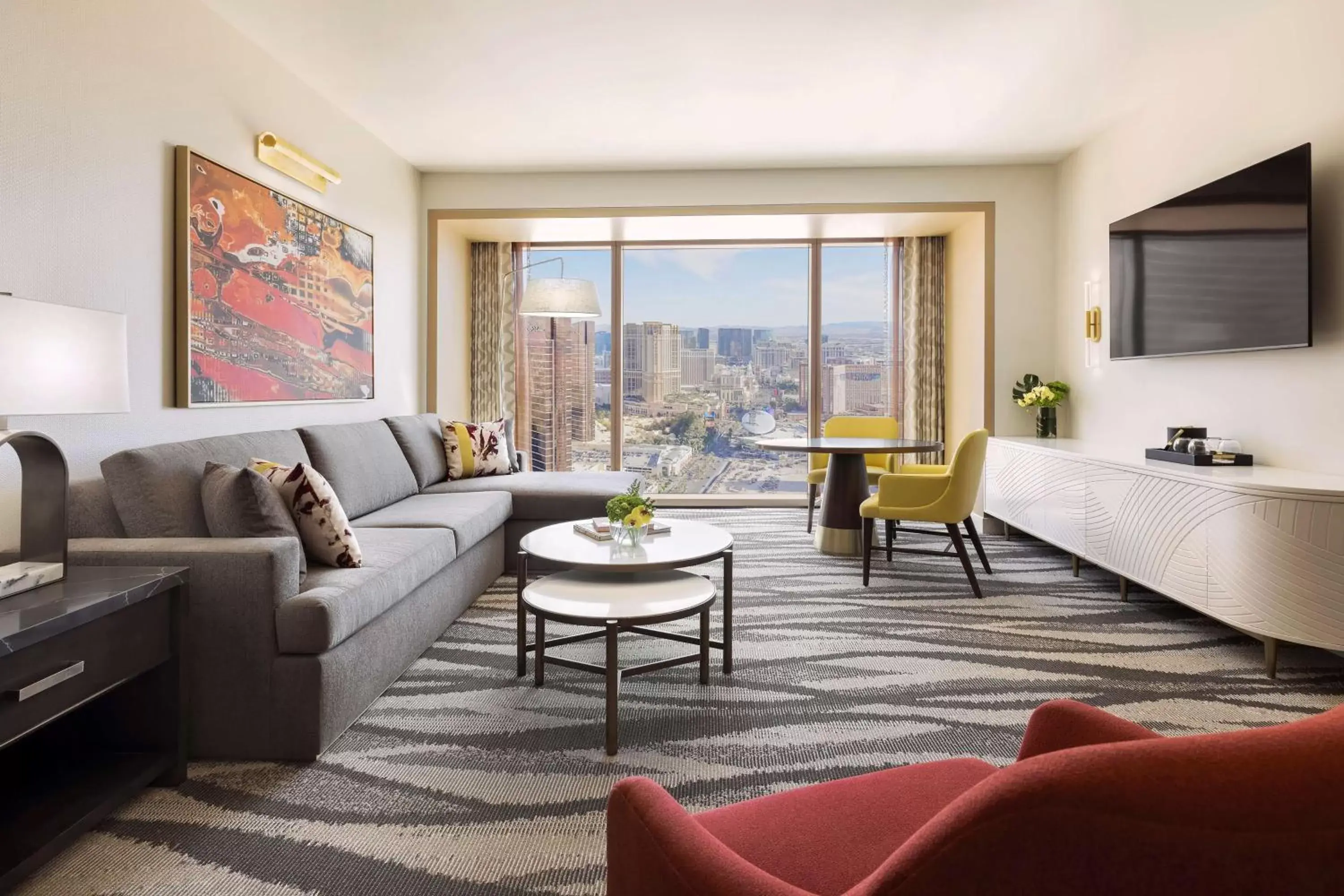 Living room in Conrad Las Vegas At Resorts World Living room in Conrad Las Vegas At Resorts World