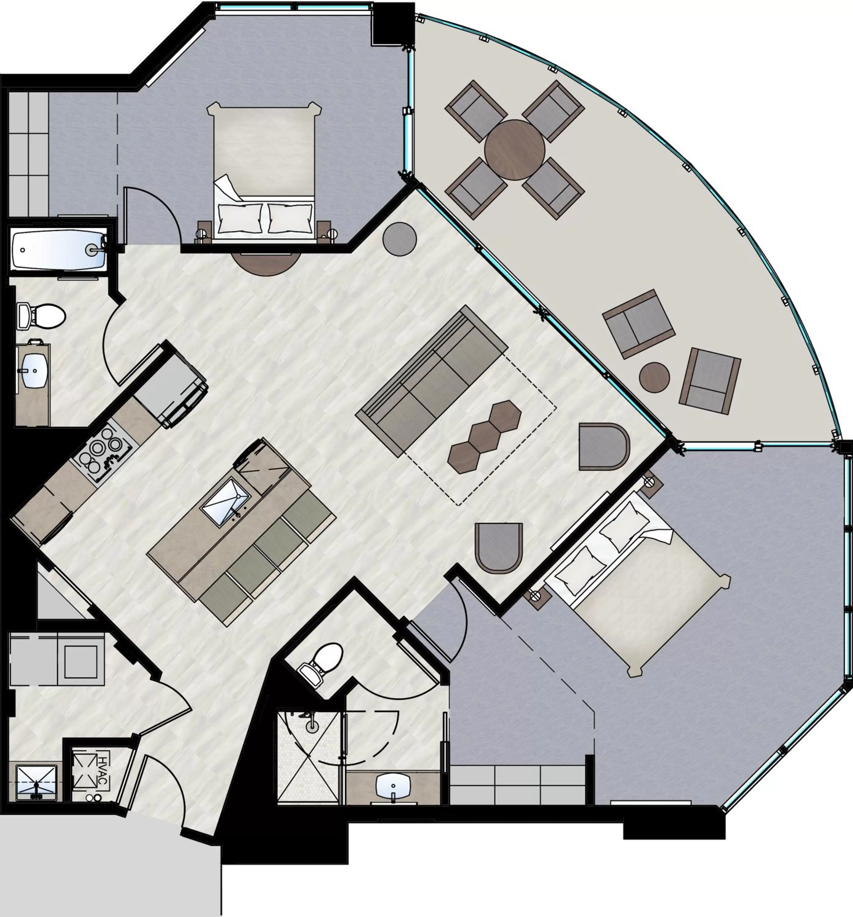 Floor plan in Max Beach Resort