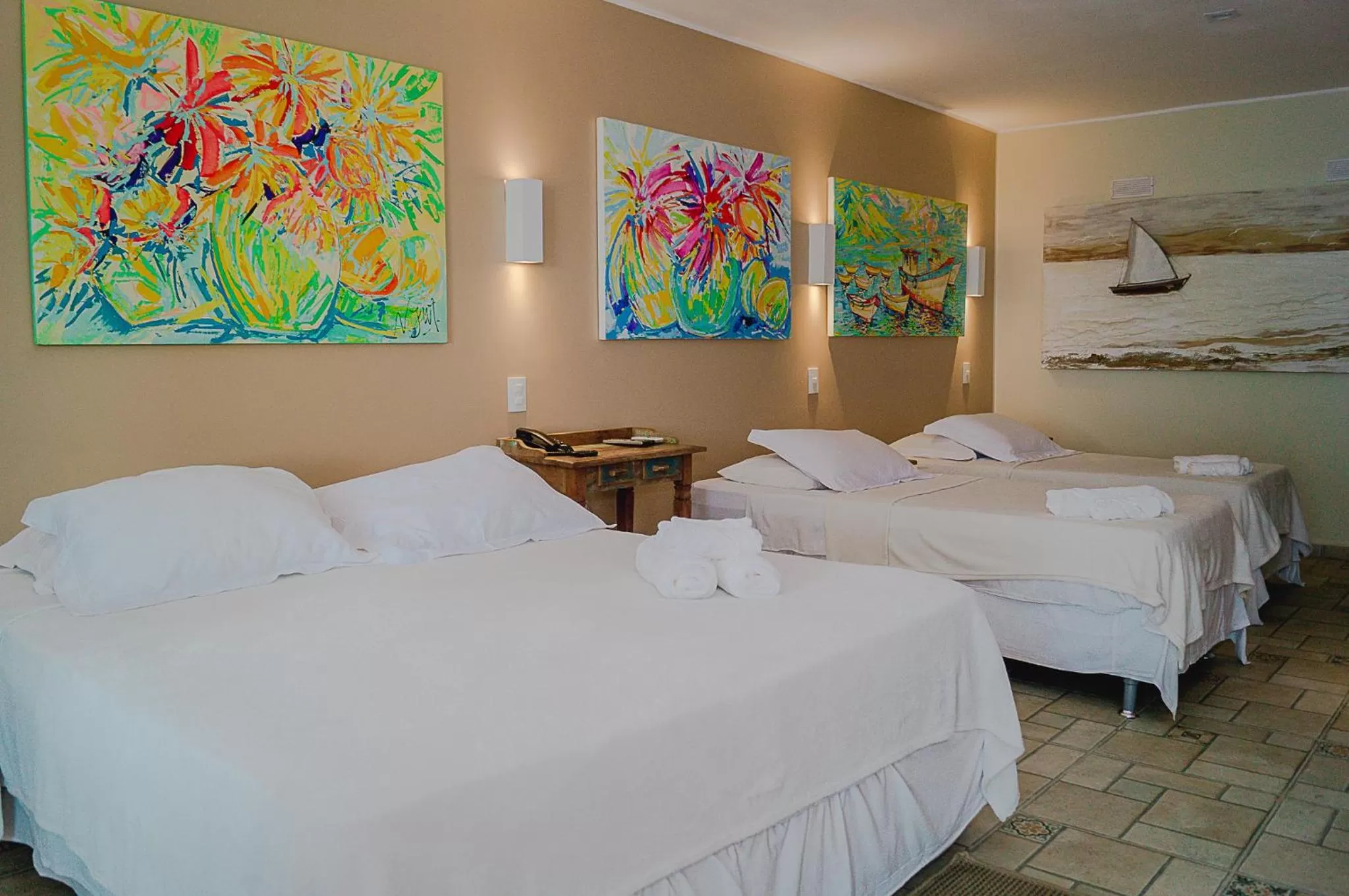 Bed in Pousada La Dolce Vita