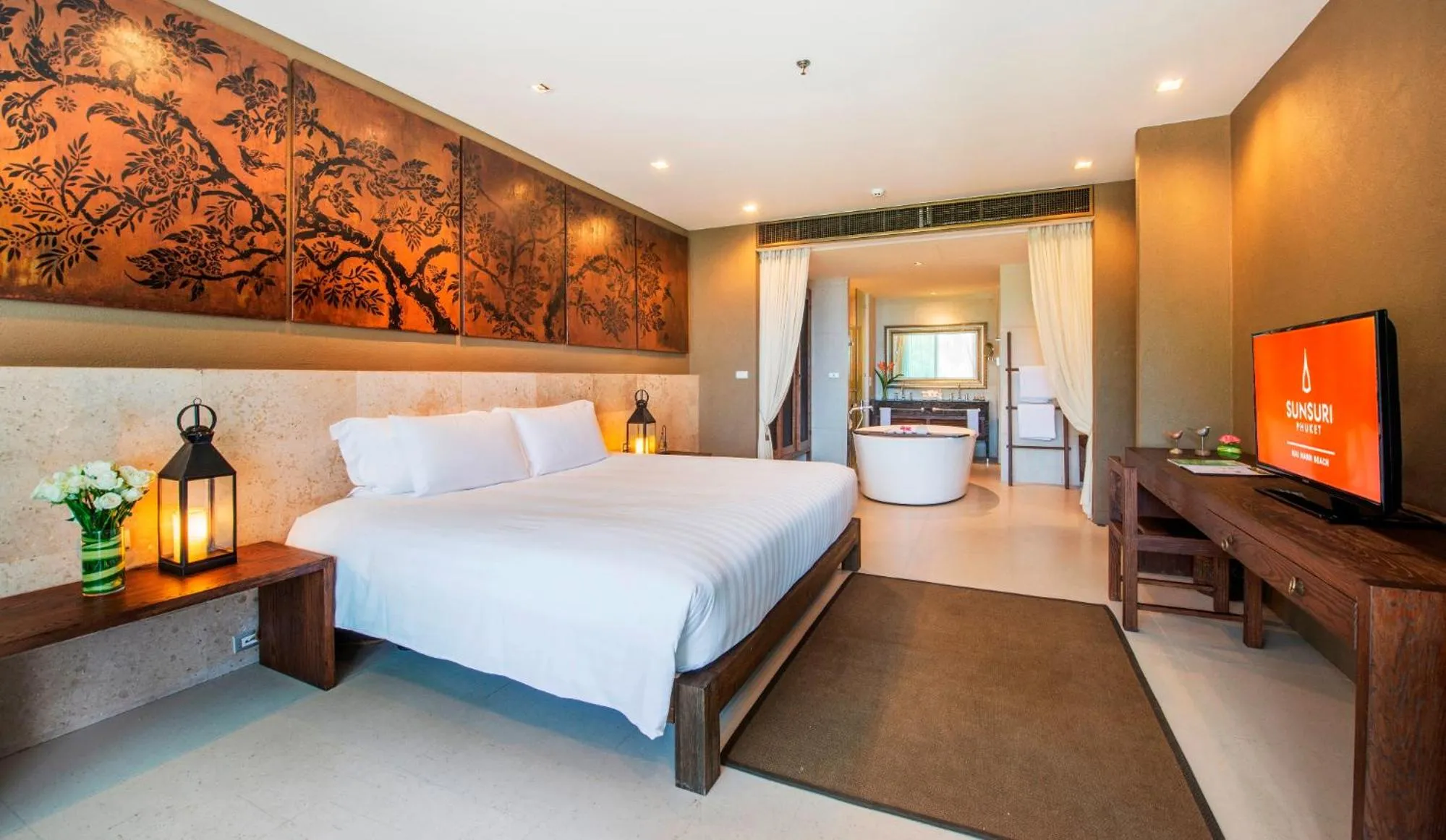 Bathroom, Bed in SUNSURI PHUKET, Nai Harn Beach