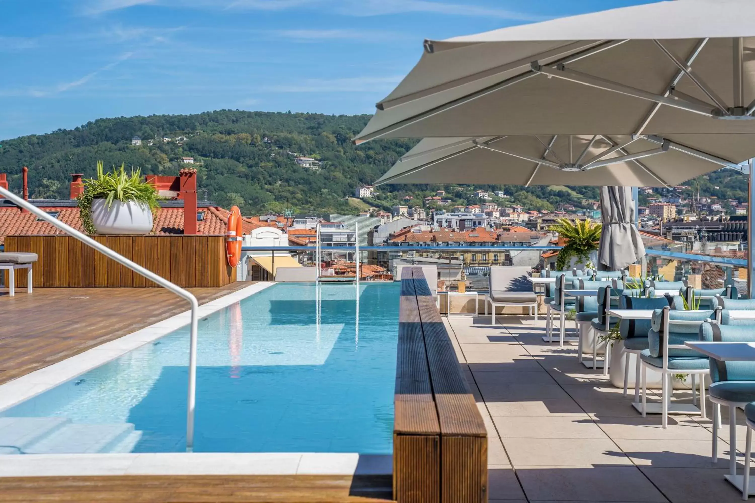 Balcony/Terrace, Swimming Pool in Lasala Plaza Hotel