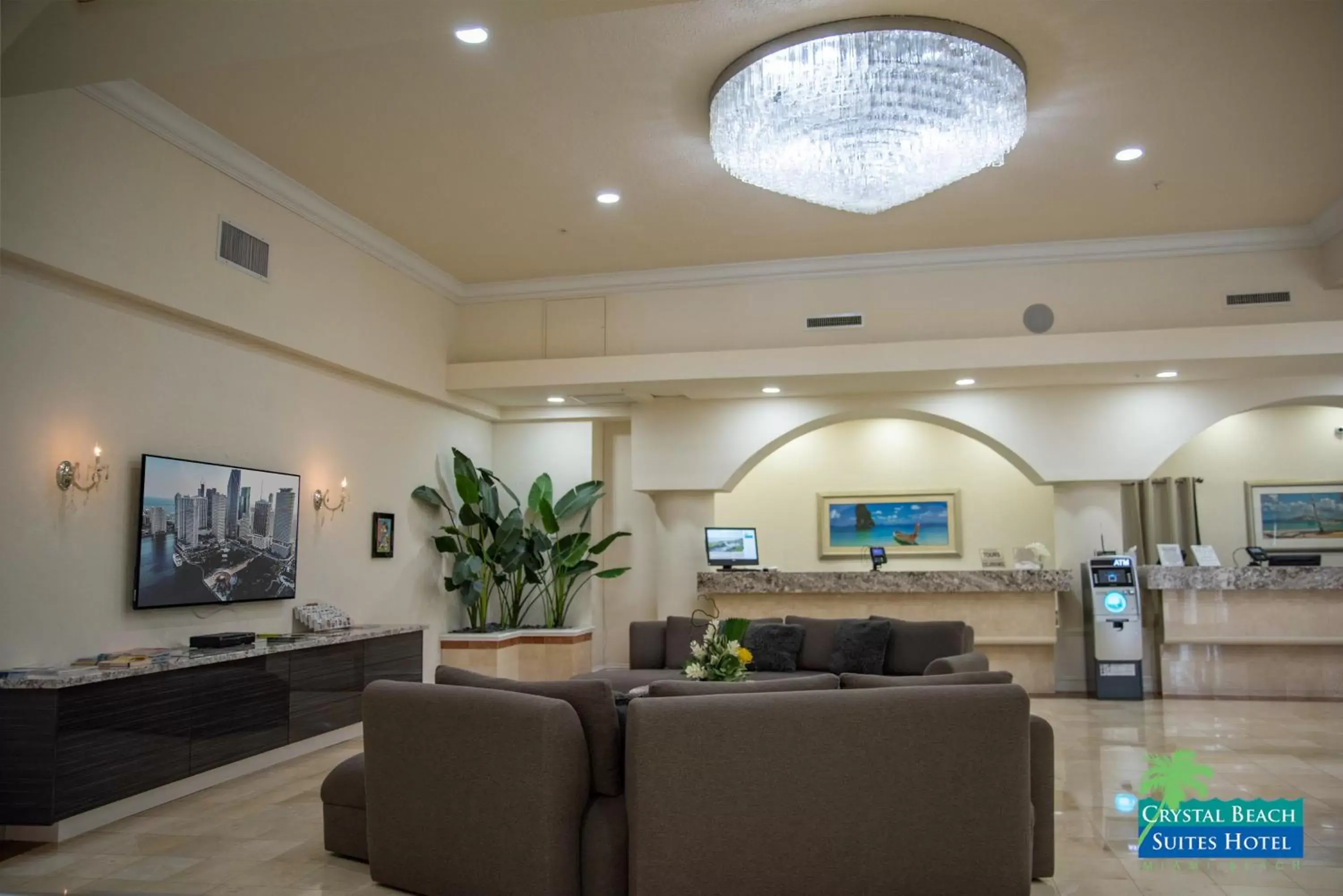 Lobby or reception, Lobby/Reception in Crystal Beach Suites Oceanfront Hotel