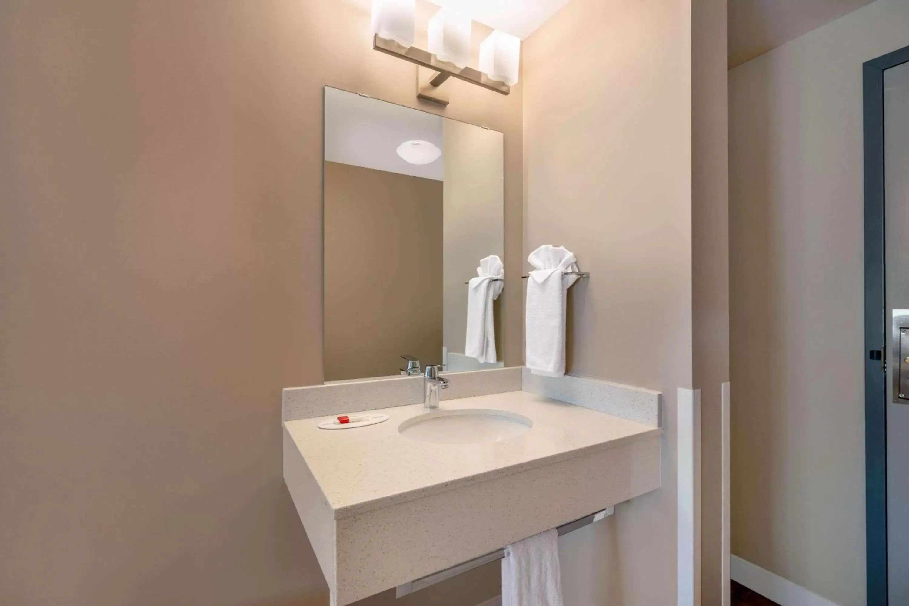 Bathroom in Super 8 by Wyndham Winnipeg West