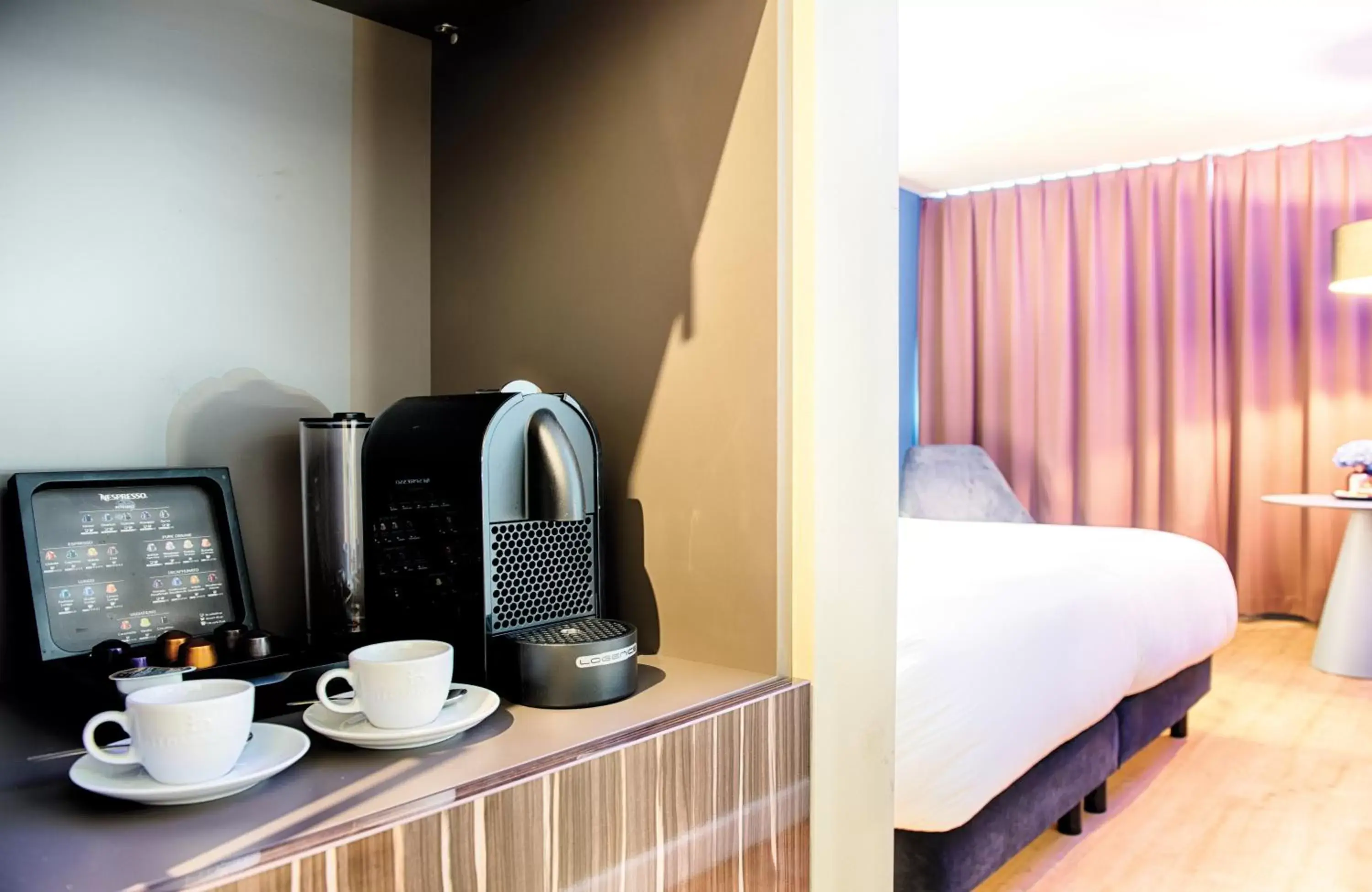 Photo of the whole room, Coffee/Tea Facilities in NYX Hotel Mannheim by Leonardo Hotels