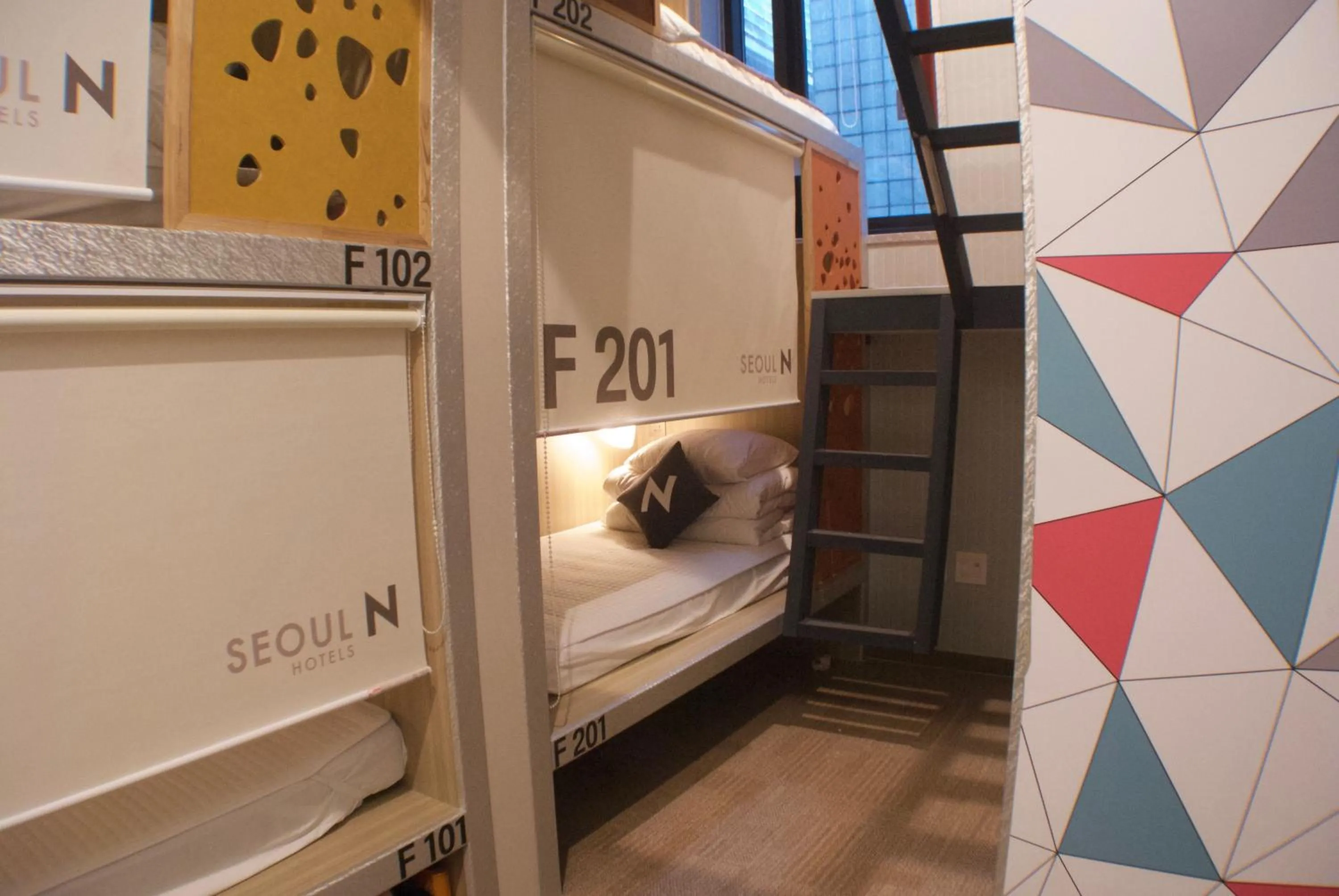 Decorative detail, Bed in Seoul N Hotel Dongdaemun