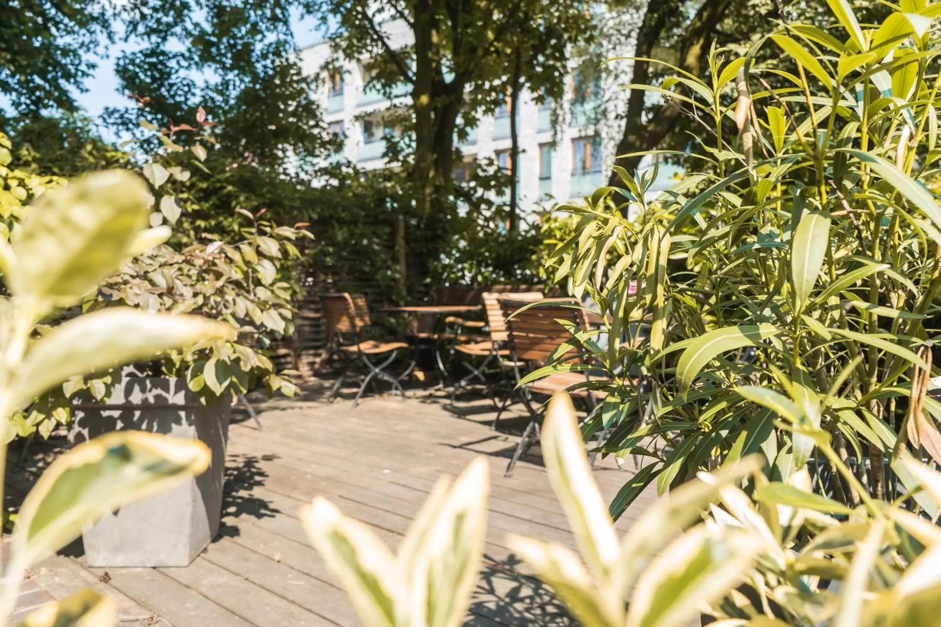 Balcony/Terrace, Garden in Hotel Wedina an der Alster