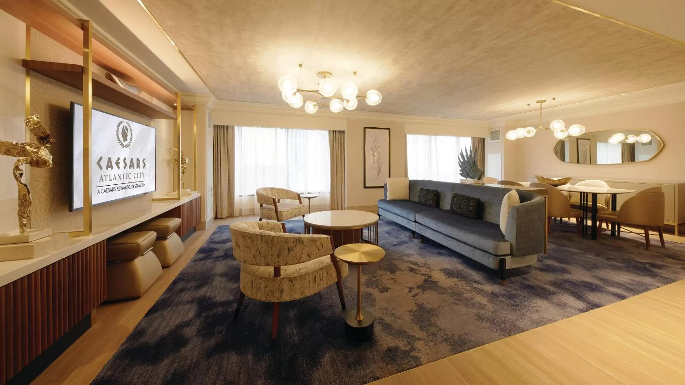 Living room, Seating Area in Caesars Atlantic City Hotel & Casino