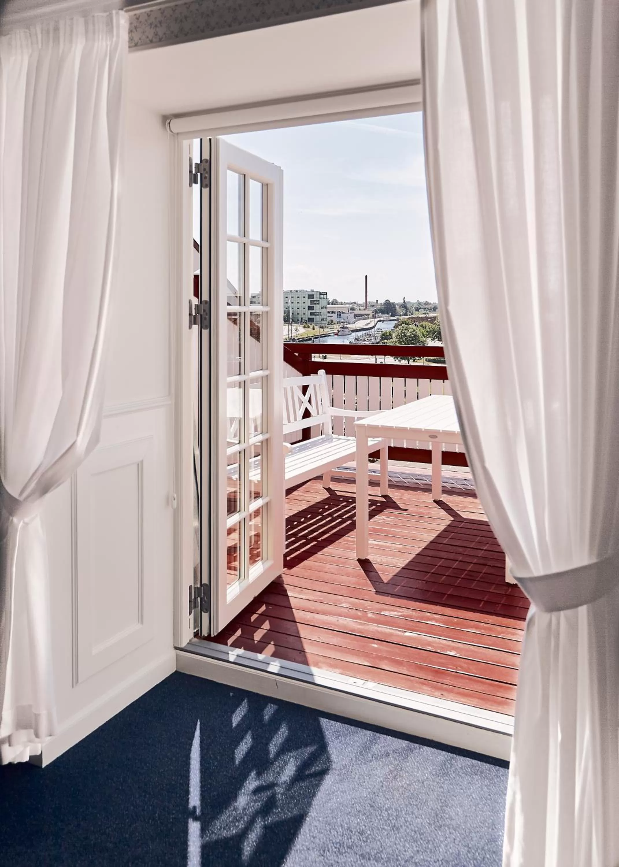 Balcony/Terrace, Bed in Hotel Kirstine
