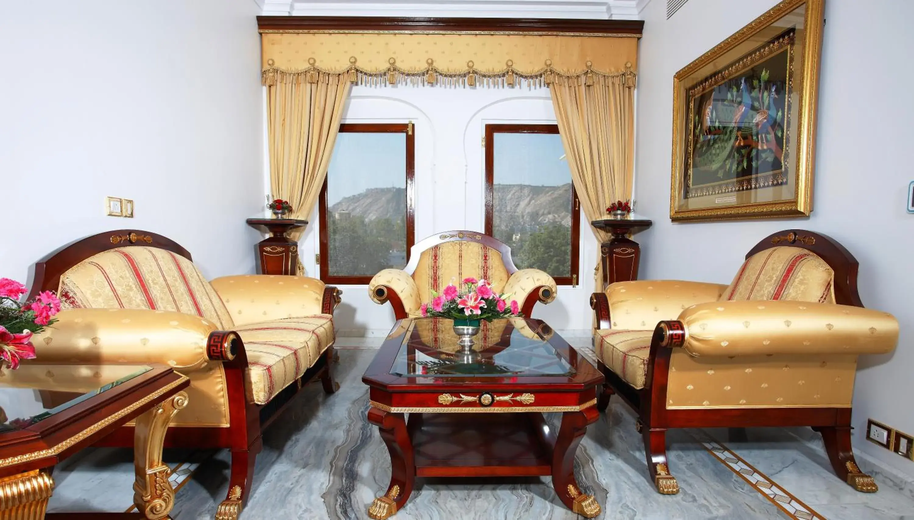 Living room, Seating Area in The Raj Palace (Small Luxury Hotels of the World)