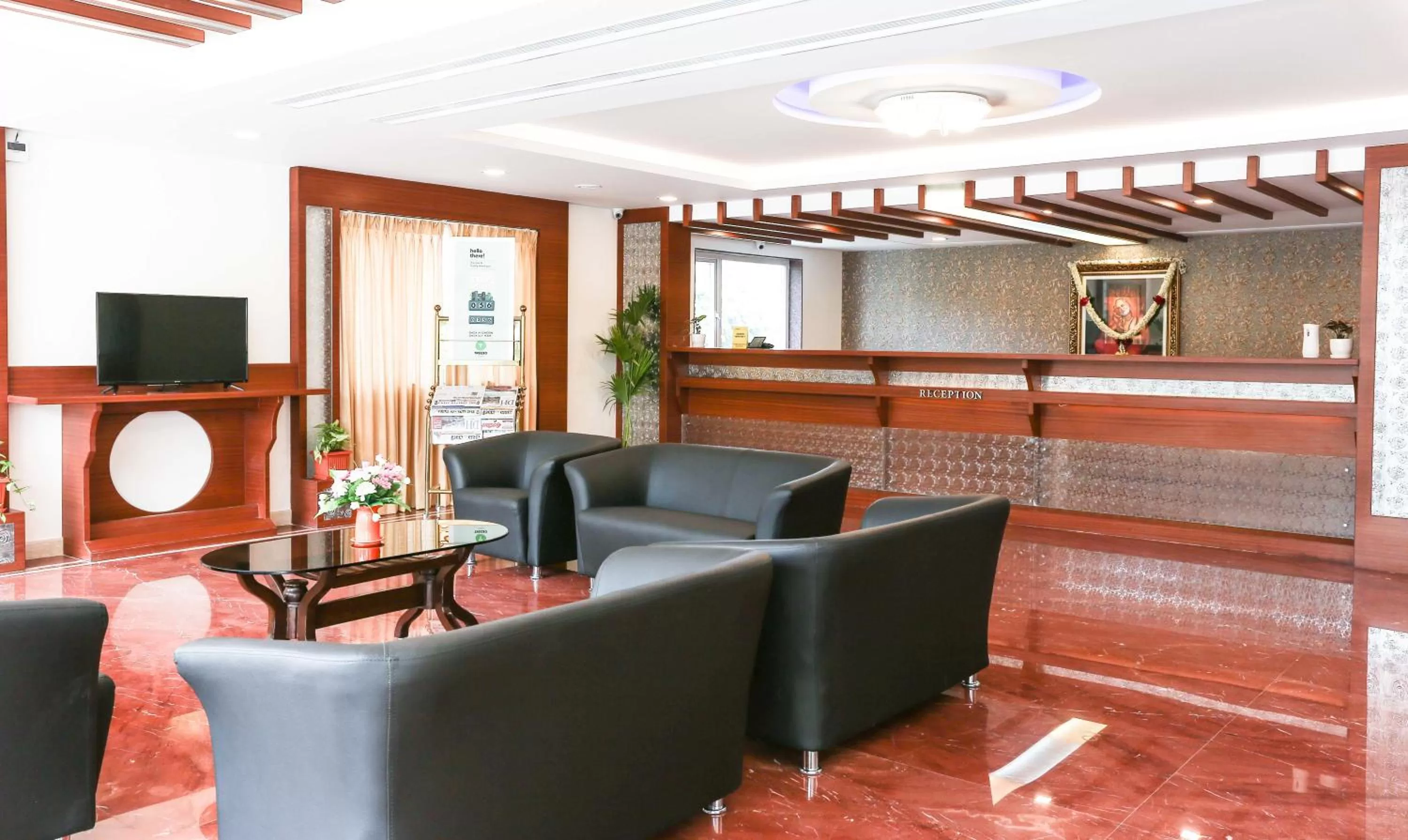 Lobby or reception in Treebo Premium Akshaya Mahal Inn