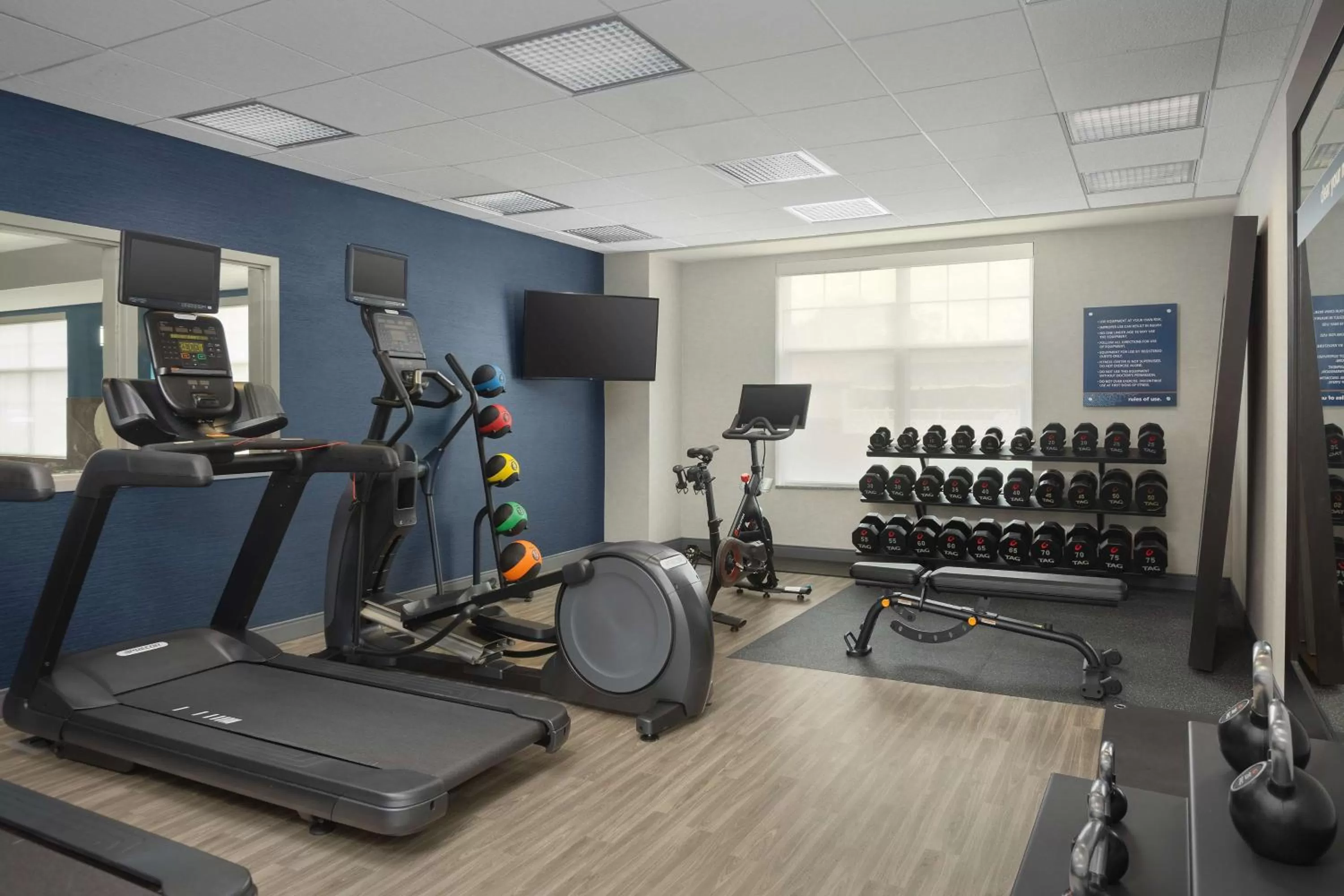 Fitness centre/facilities in Hampton Inn Augusta