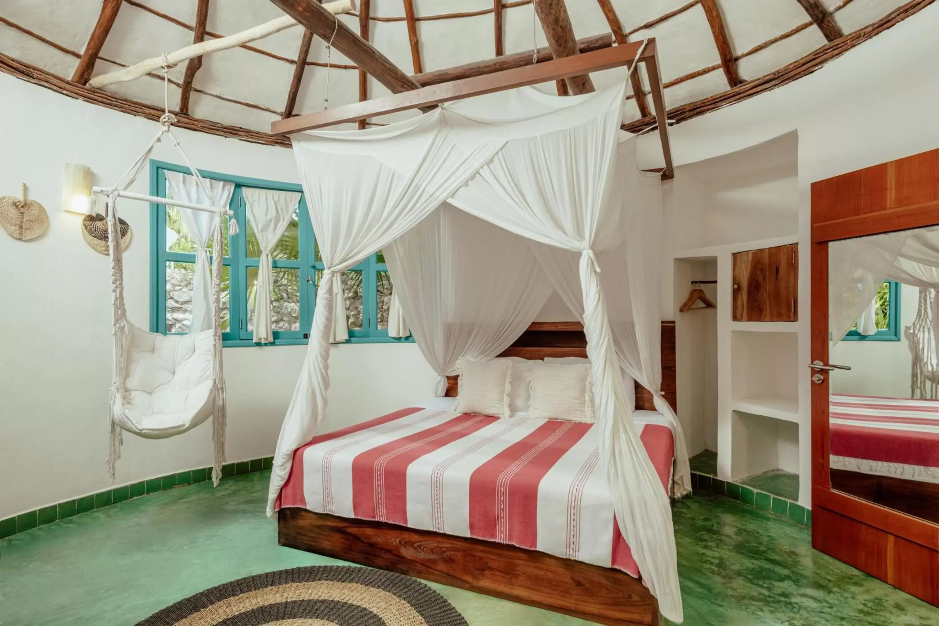Bed in Dos Ceibas Tulum Feel Good Hotel