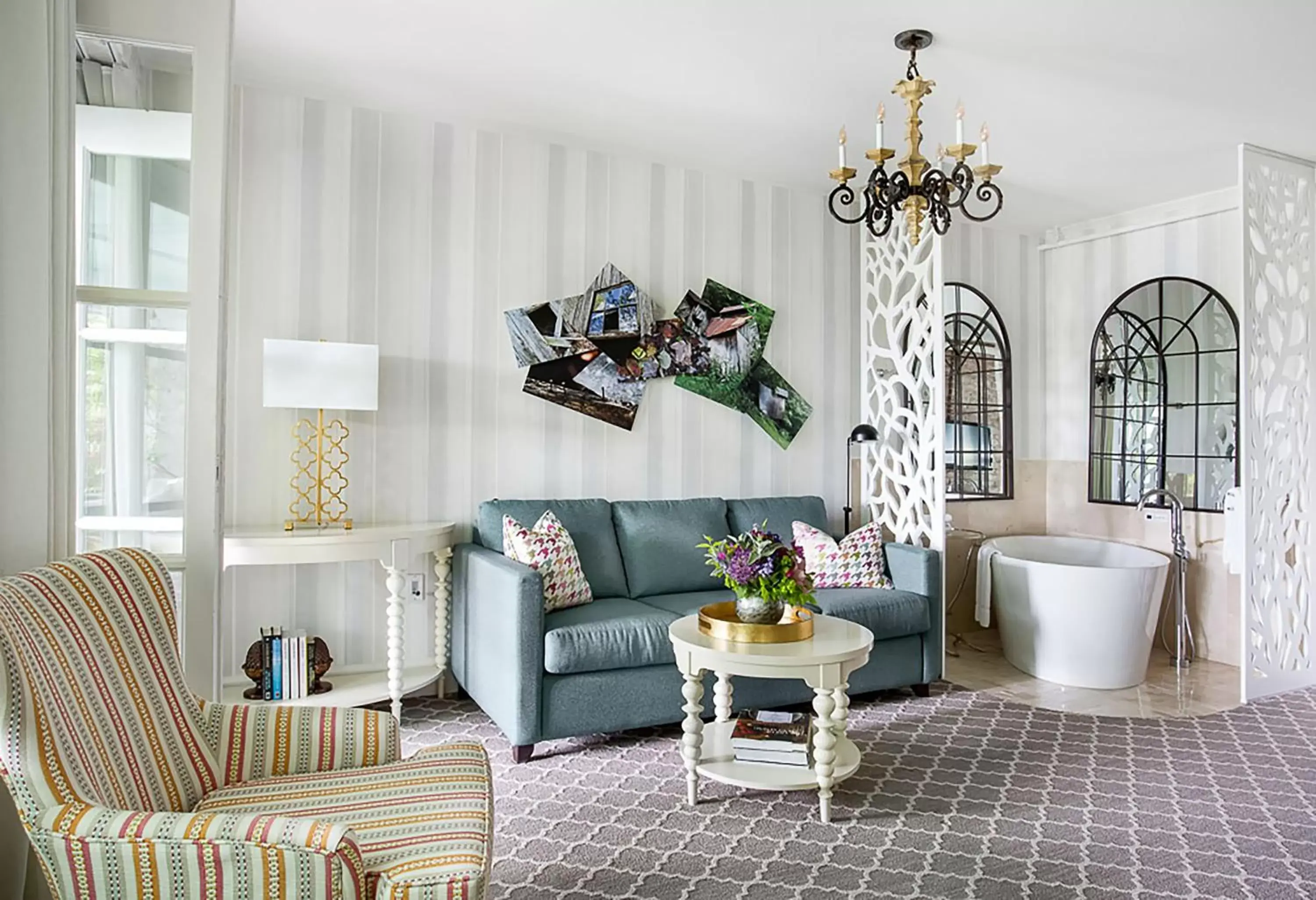 Living room, Seating Area in Manoir Hovey