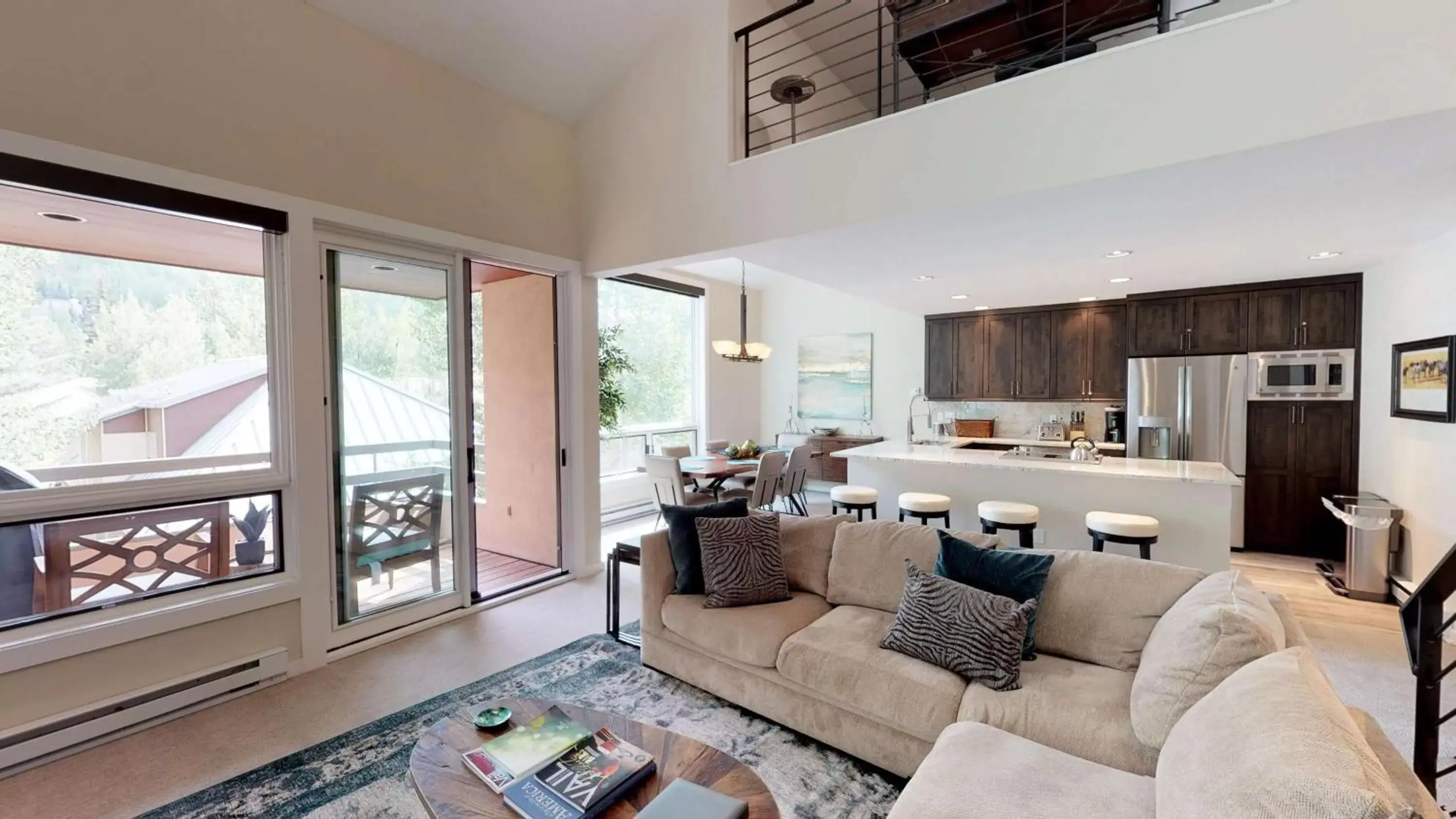 Kitchen or kitchenette, Seating Area in Vail Residences at Cascade Village, a Destination by Hyatt Residence