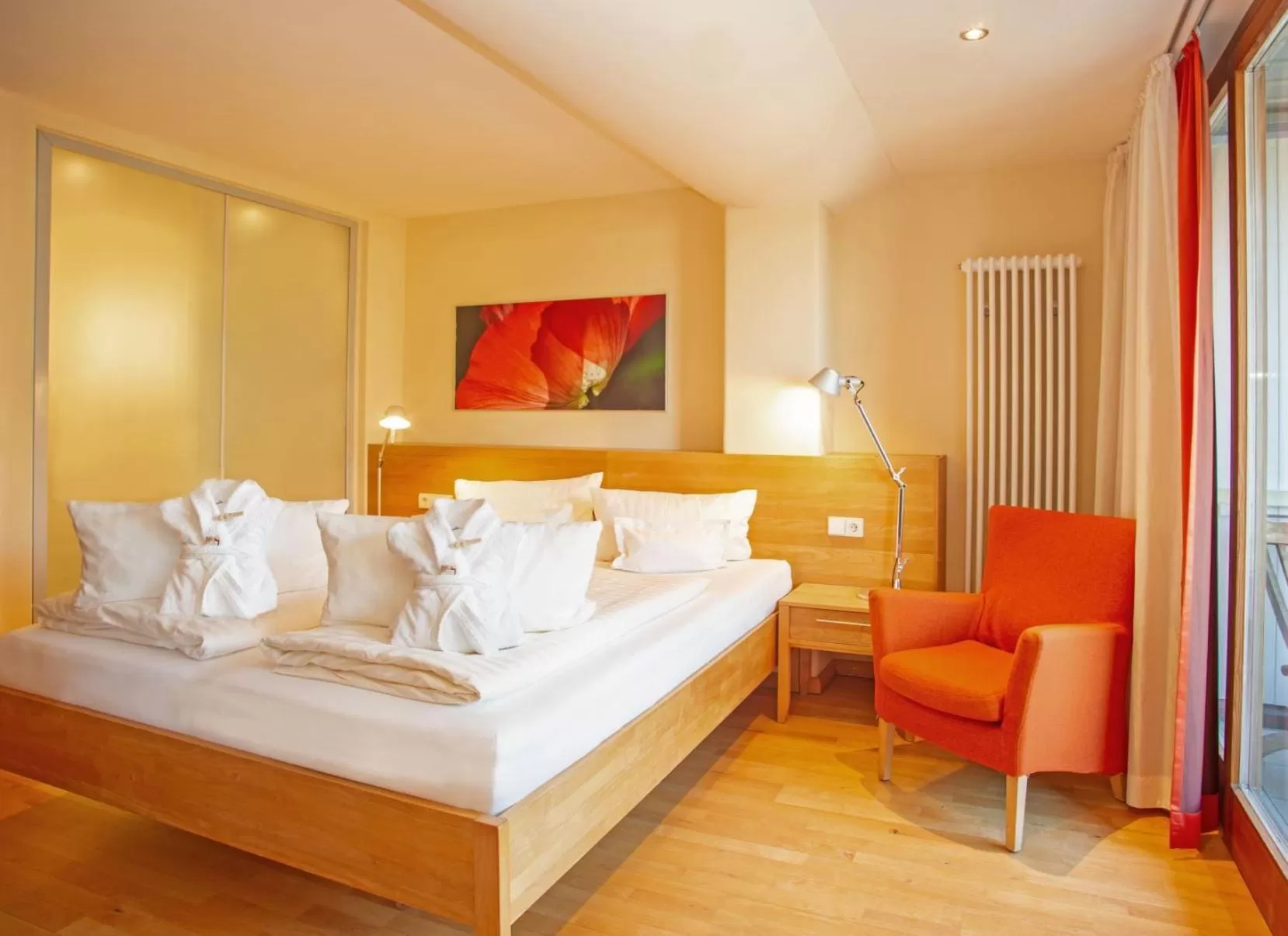 Bed in Bio Thermalhotel Falkenhof